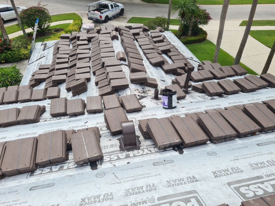 Residential Roofing Installation using Eagle Roofing Tile by BLUES BROTHERS ROOFING