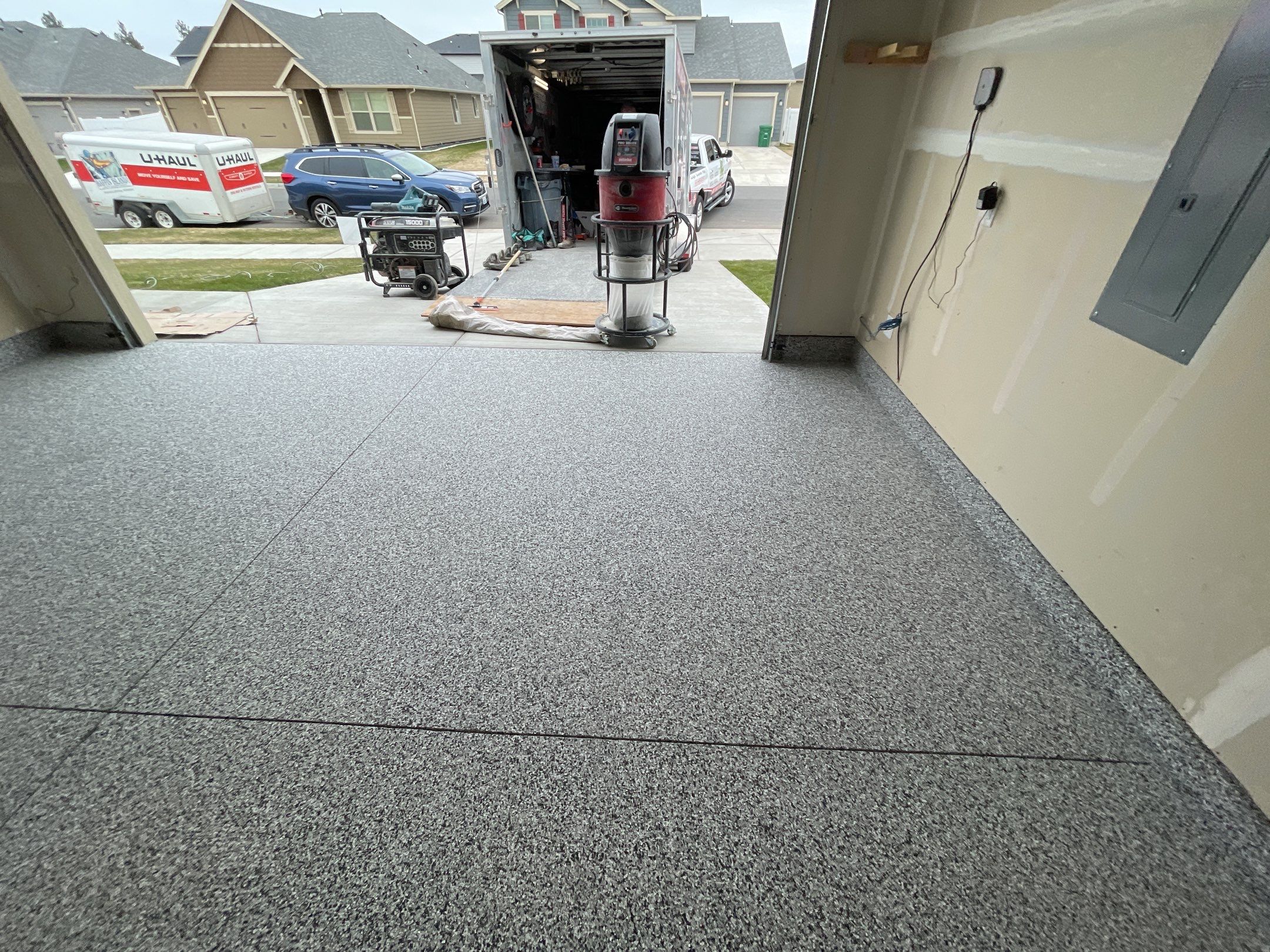 Garage Transformation using Domino by Croc Coatings, LLC