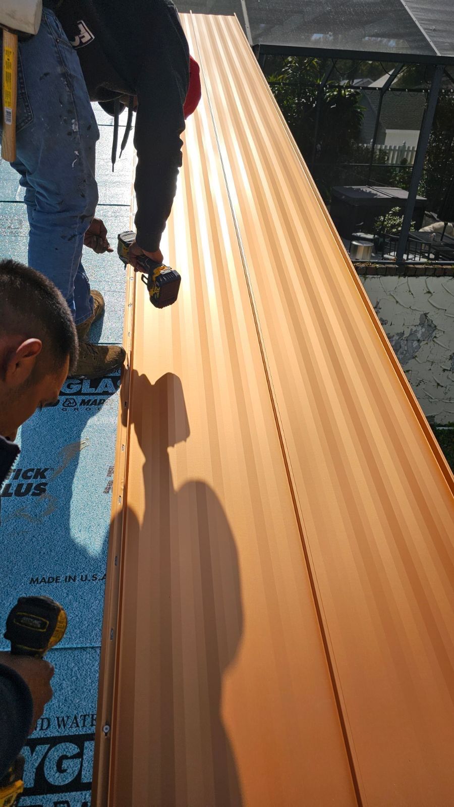 Residential Re-Roof using MS Metals, Copper Penny, Standing Seam. by First Due Roofing