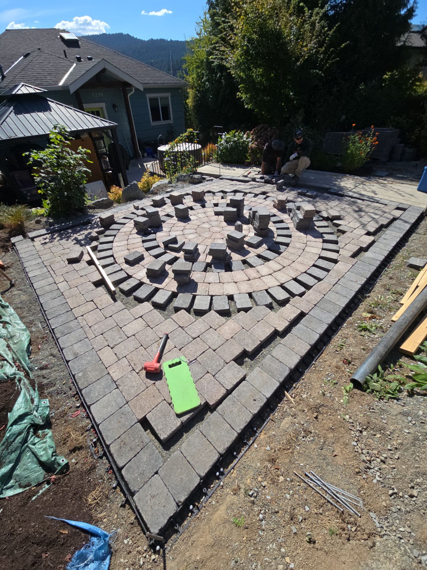Backyard Transformation — Custom Shed, Paver Patio & Retaining Wall by Habanero Garden and Exterior Care