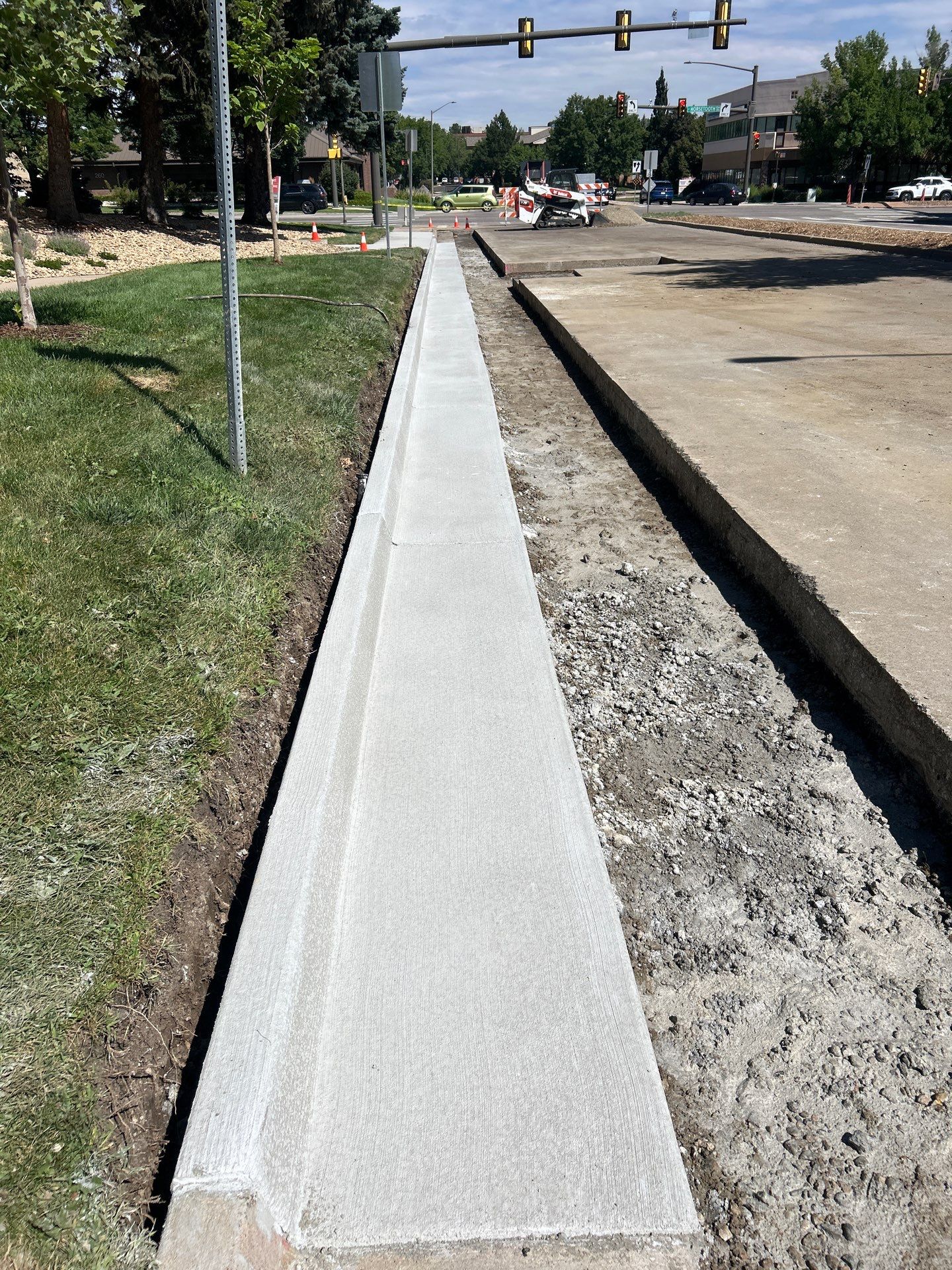 Right of Way work on JFK Blvd in Fort Collins by  Center Line Concrete