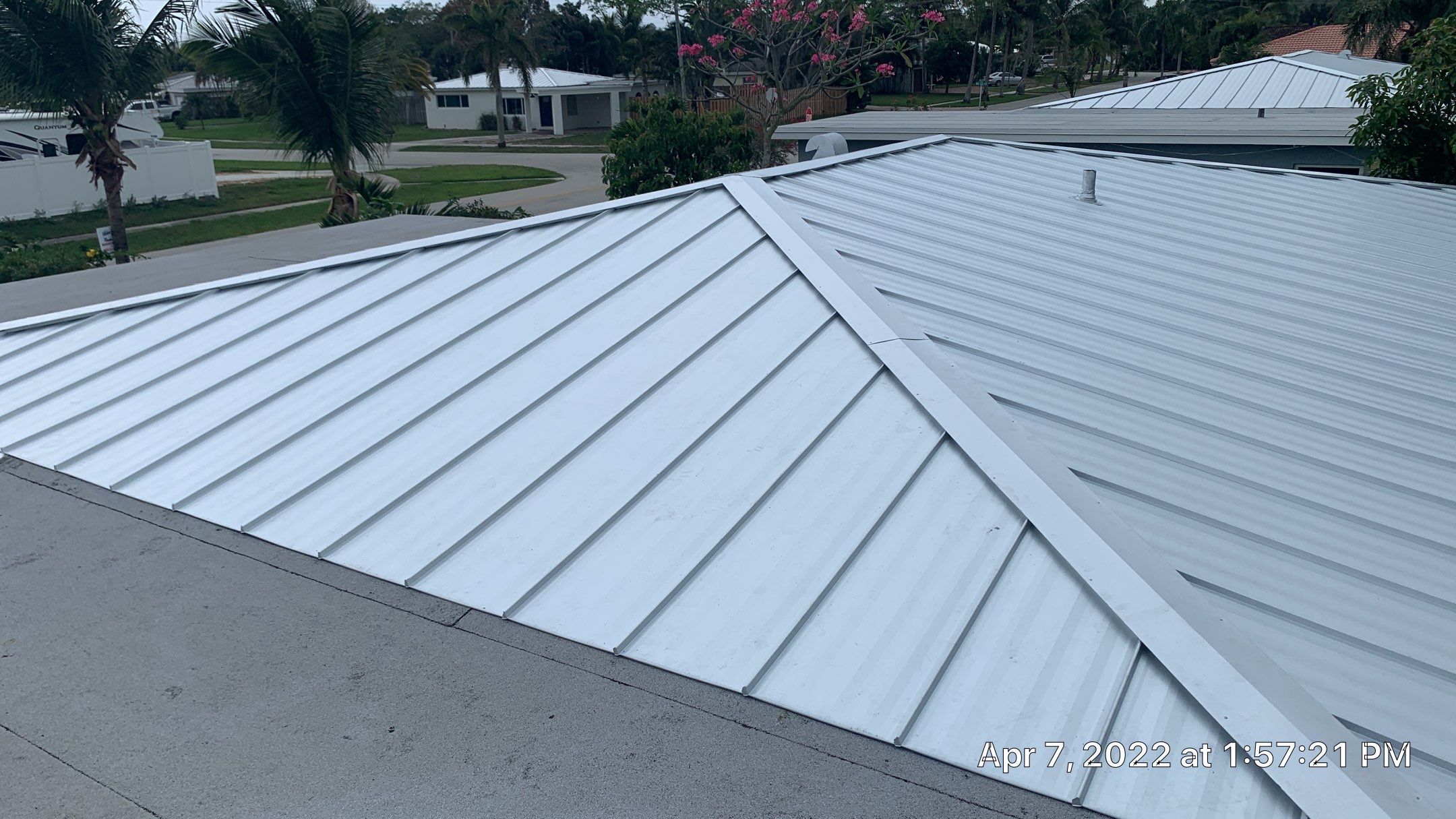 Residential Roofing Installation using 1" Nail strip metal roof by BLUES BROTHERS CONSTRUCTION CORP
