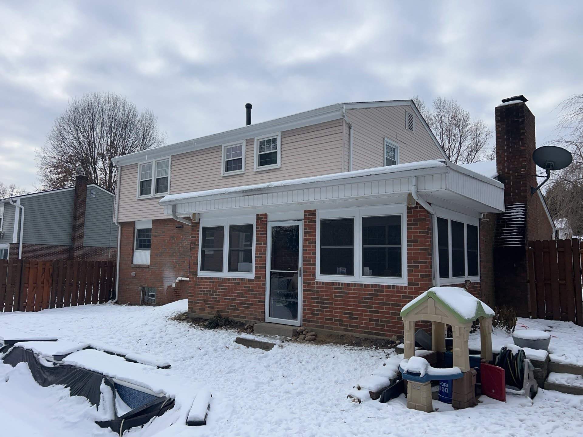 James Hardie Vinyl Siding Installation on Two-Story Brick Home in Sewickley by Ideal Siding Pittsburgh