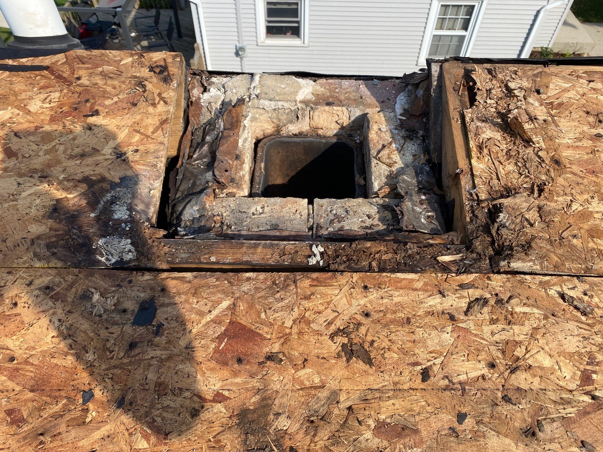 Roof Repair After Chimney Removal by Gellings Roofing & Siding