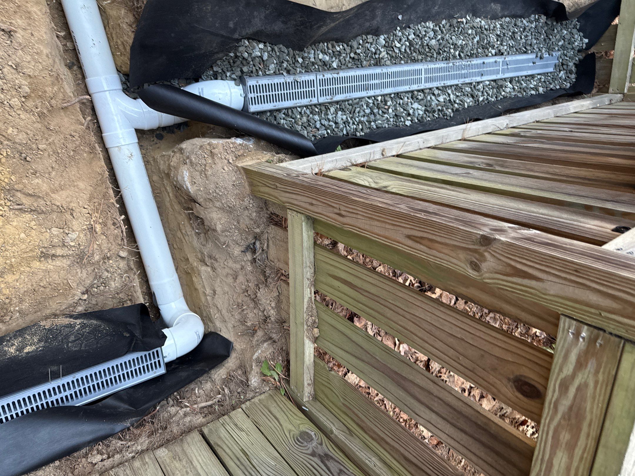 Drainage installation in Durham by Martinez Brother’s Nc Landscaping Inc