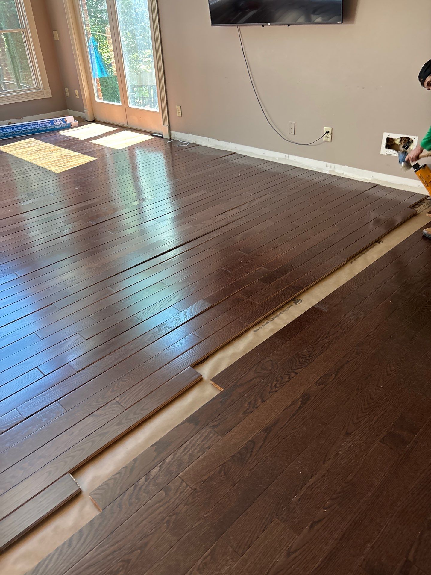 Prefinished Solid Hardwood Flooring Installation in Union, KY by Footprints Floors Kentucky