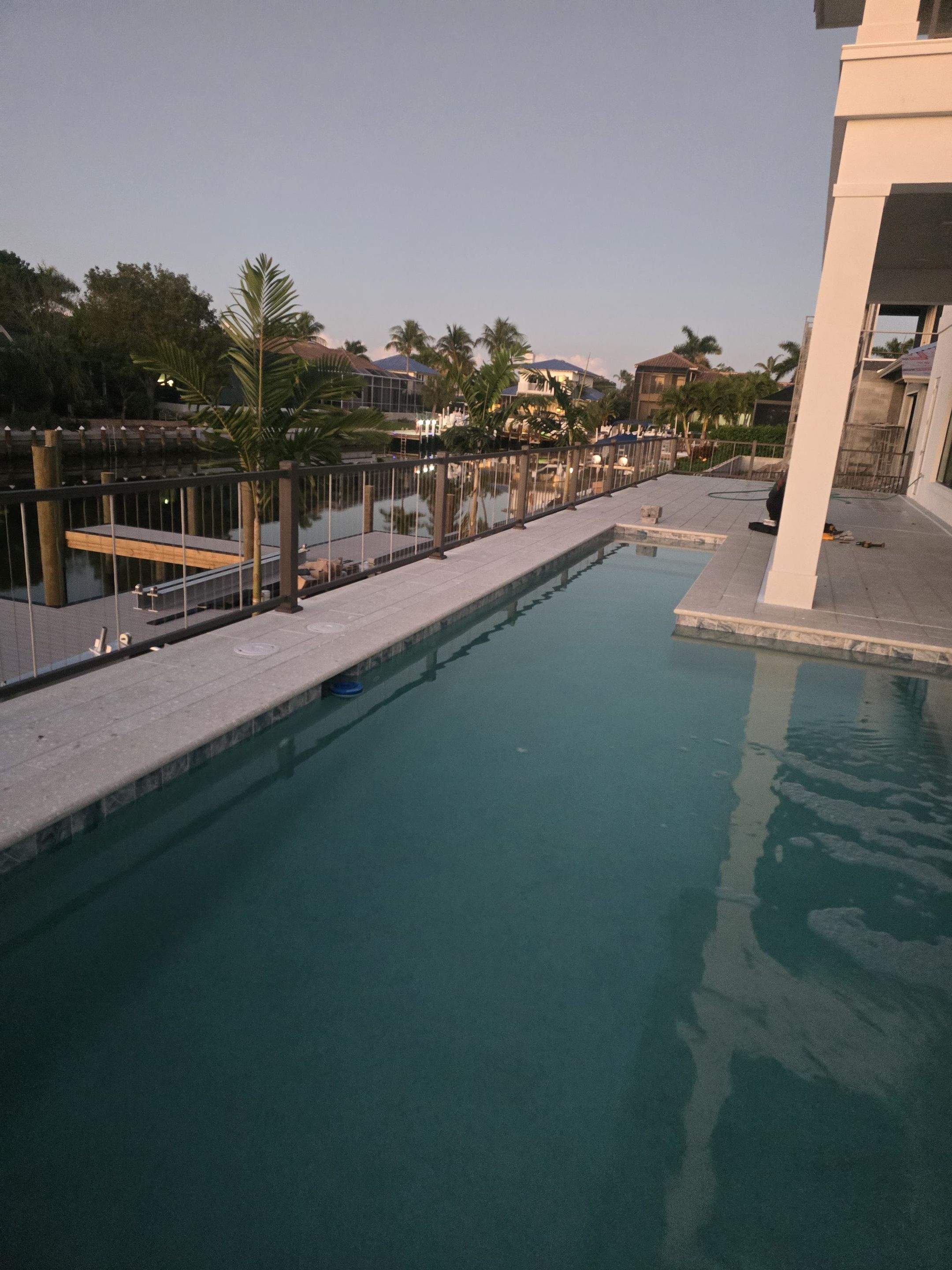 Bronze Aluminum Fence and Cable Railing in Marco Island by True Fence LLC