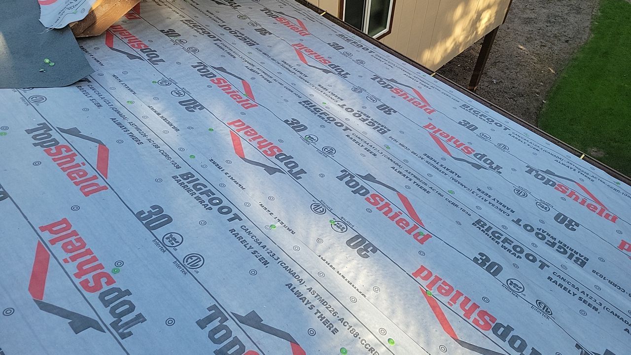 Residential Roofing Installation using Malarkey Highlander with GAF 60mil TPO by Orezona Building & Roofing Company, Inc.