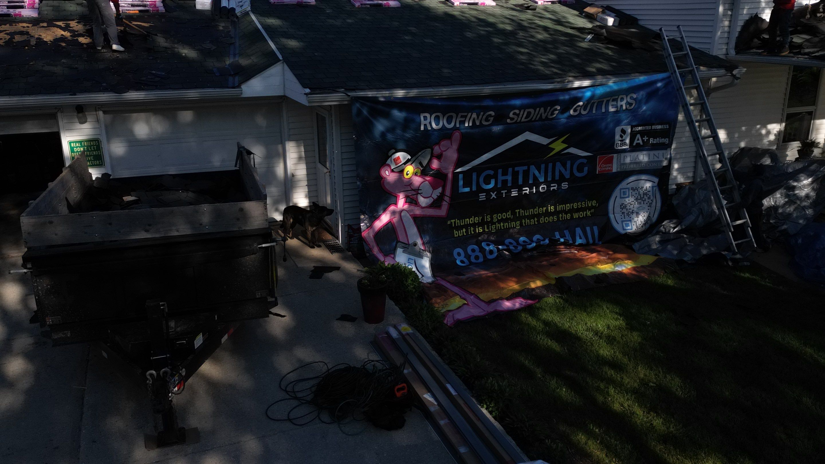 Residential Roofing Installation using Owens Corning Duration Driftwood by Lightning Exteriors