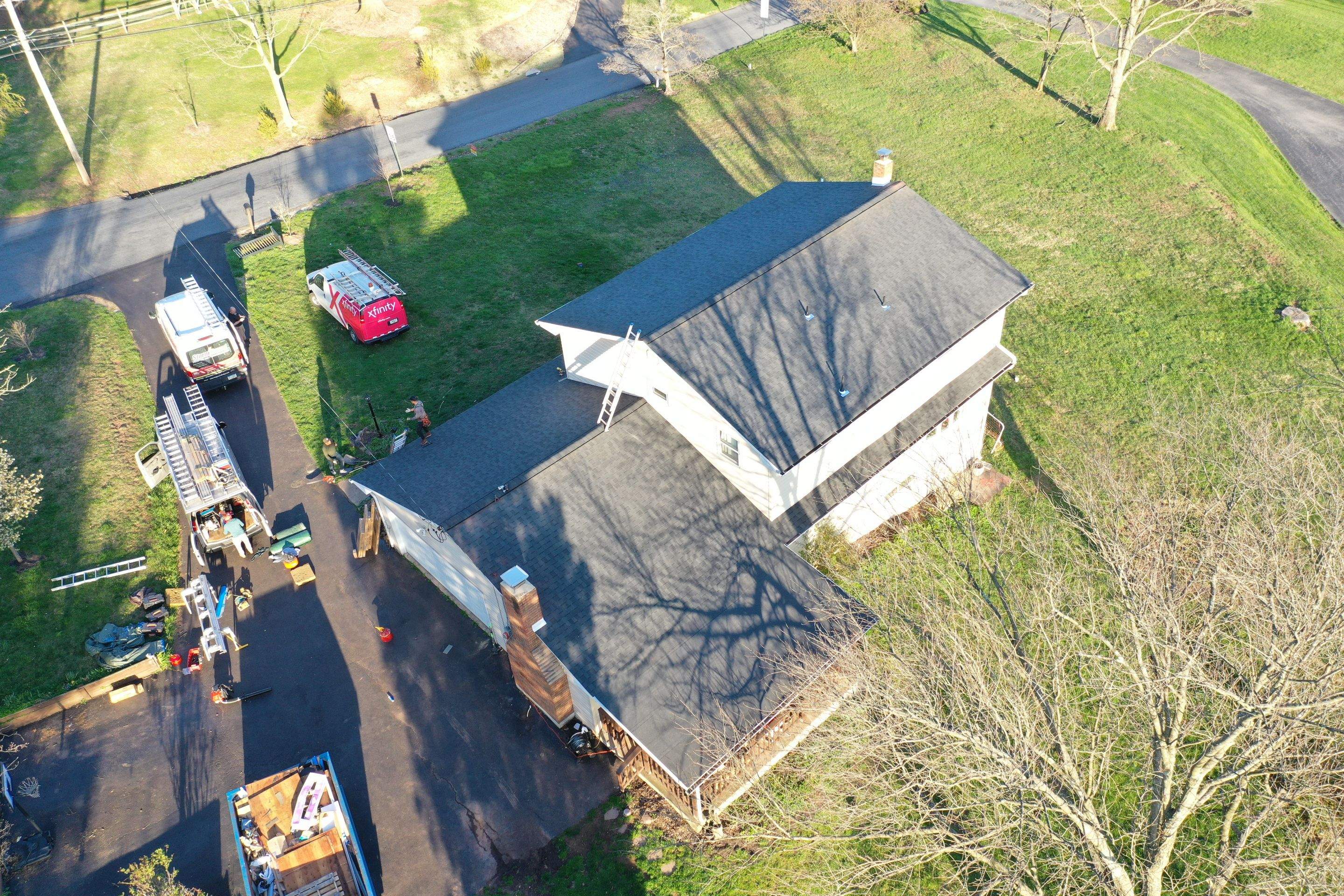 Roofing Installation using CertainTeed Landmark - Moire Black by Storm Guard of Ches-Mont PA