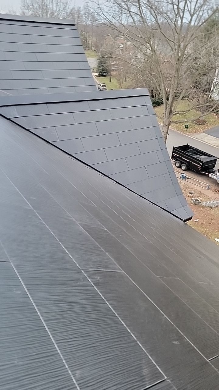 Tesla Solar Roof on New Construction by American Home Contractors