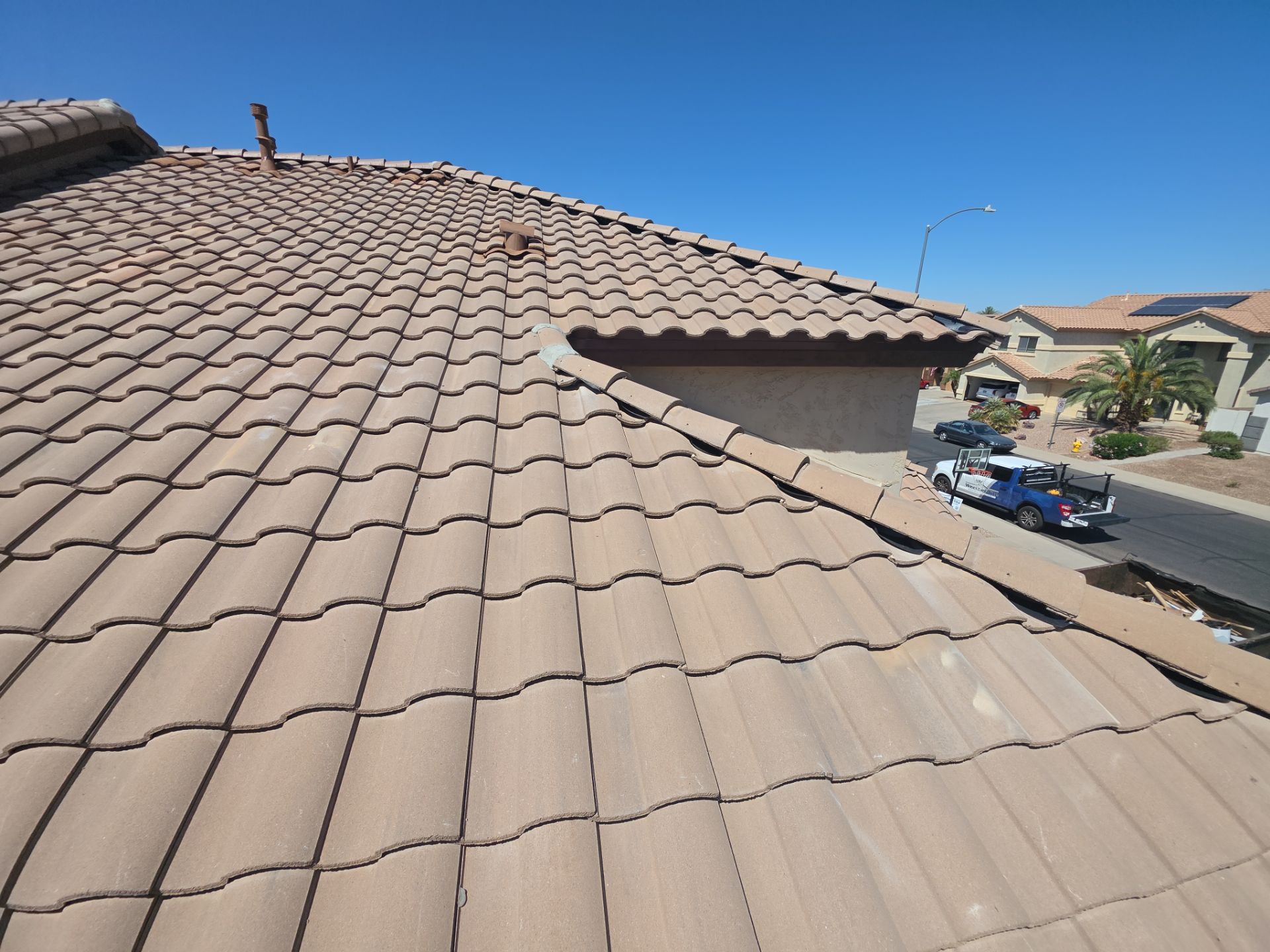 Tile Reset using Concrete Tiles in Mesa, Arizona by Weather-Tite Roofing
