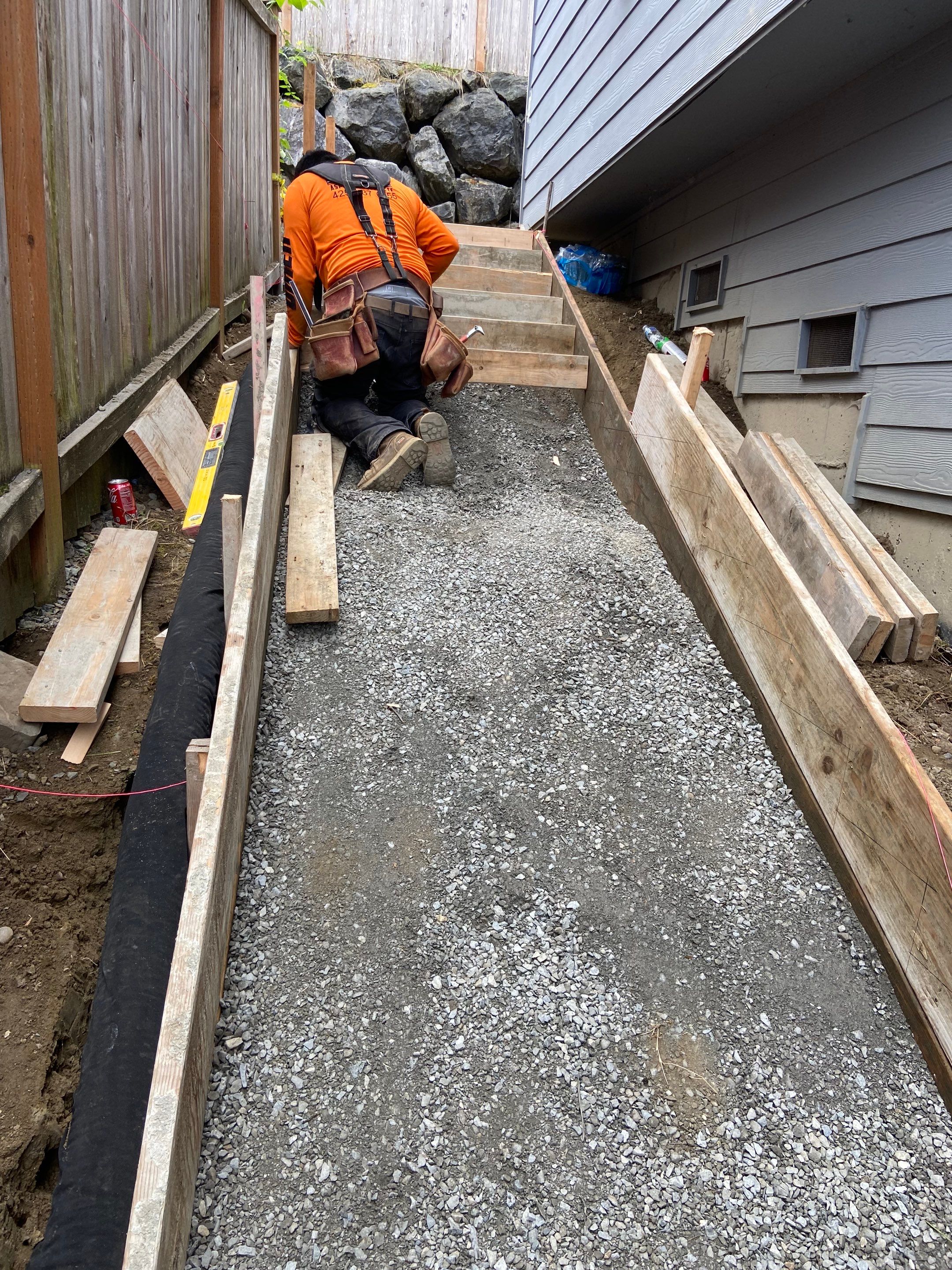 Jireh Outdoor Projects | Concrete Stair Repair and Retaining Wall by Jireh Asphalt & Concrete Inc 