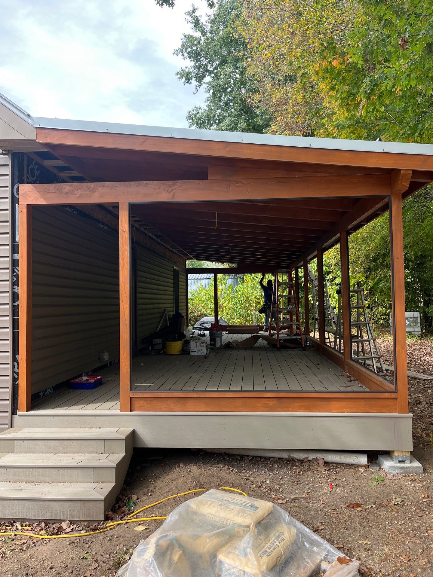 Custom Composite Deck and Screened Porch Addition in Hinton by Walnut Hollow Decks & Outdoor Living
