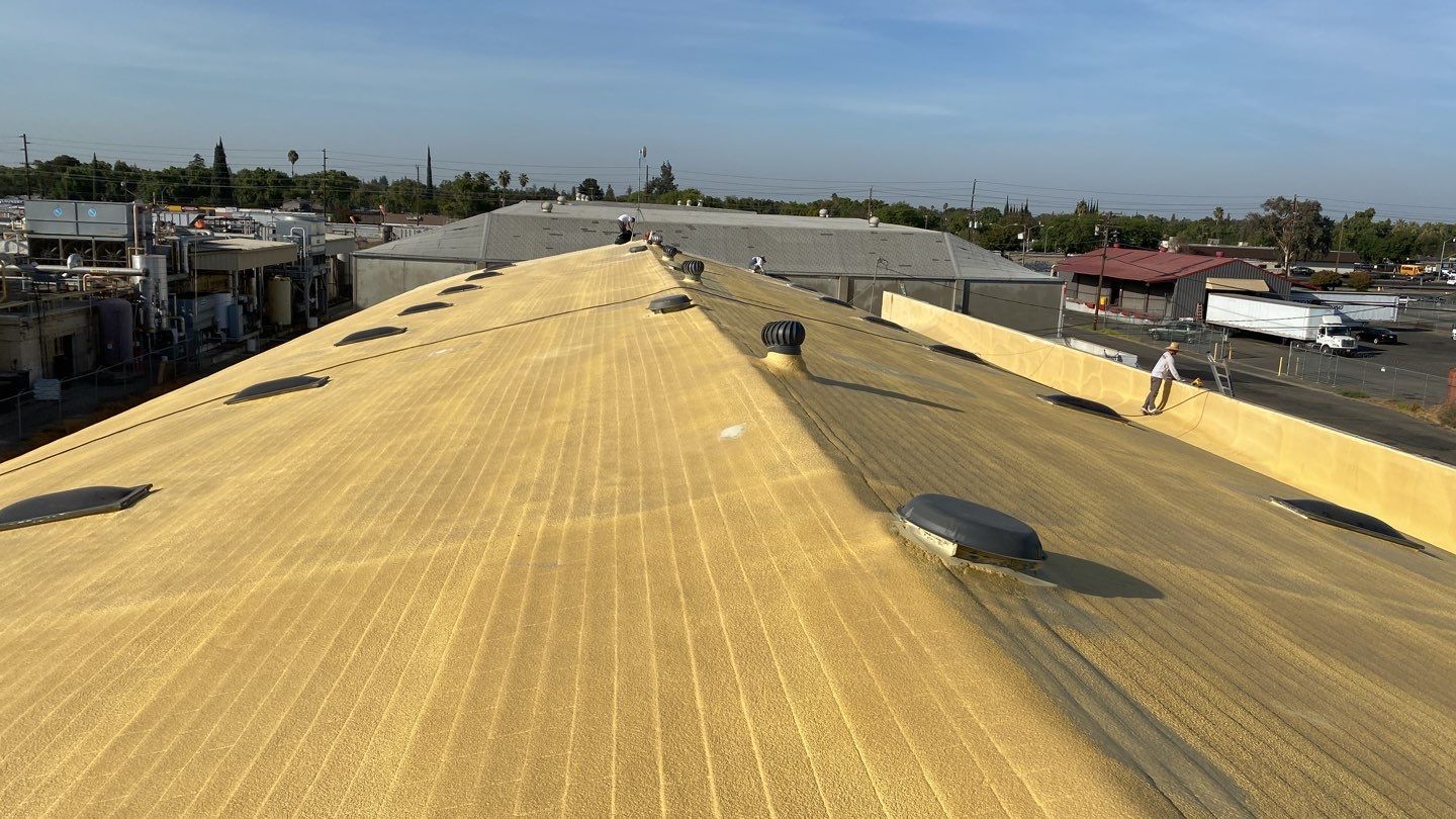 Spray foam and coatings using Polyurethane spray foam by Straight Edge Roofing Inc
