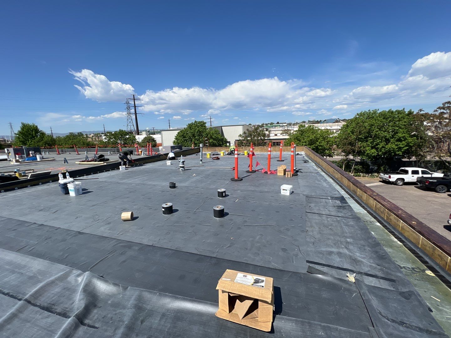 Commercial Roofing Installation using MuleHide EPDM .60 - BLACK by A to Z Roofing