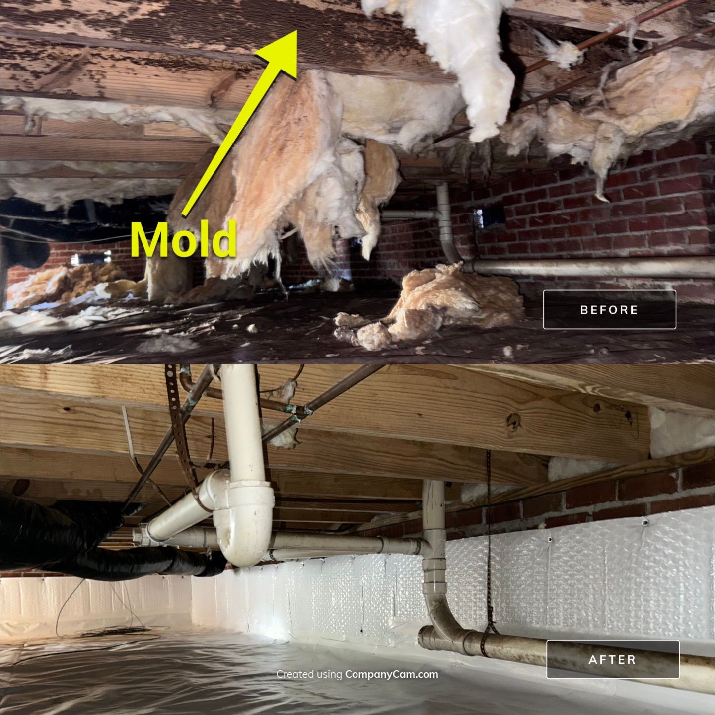 Structural Repairs inludiing sub-floor removal, new floor joists installed, girder replacmeent and dropped girder installed. by Impact Crawlspace