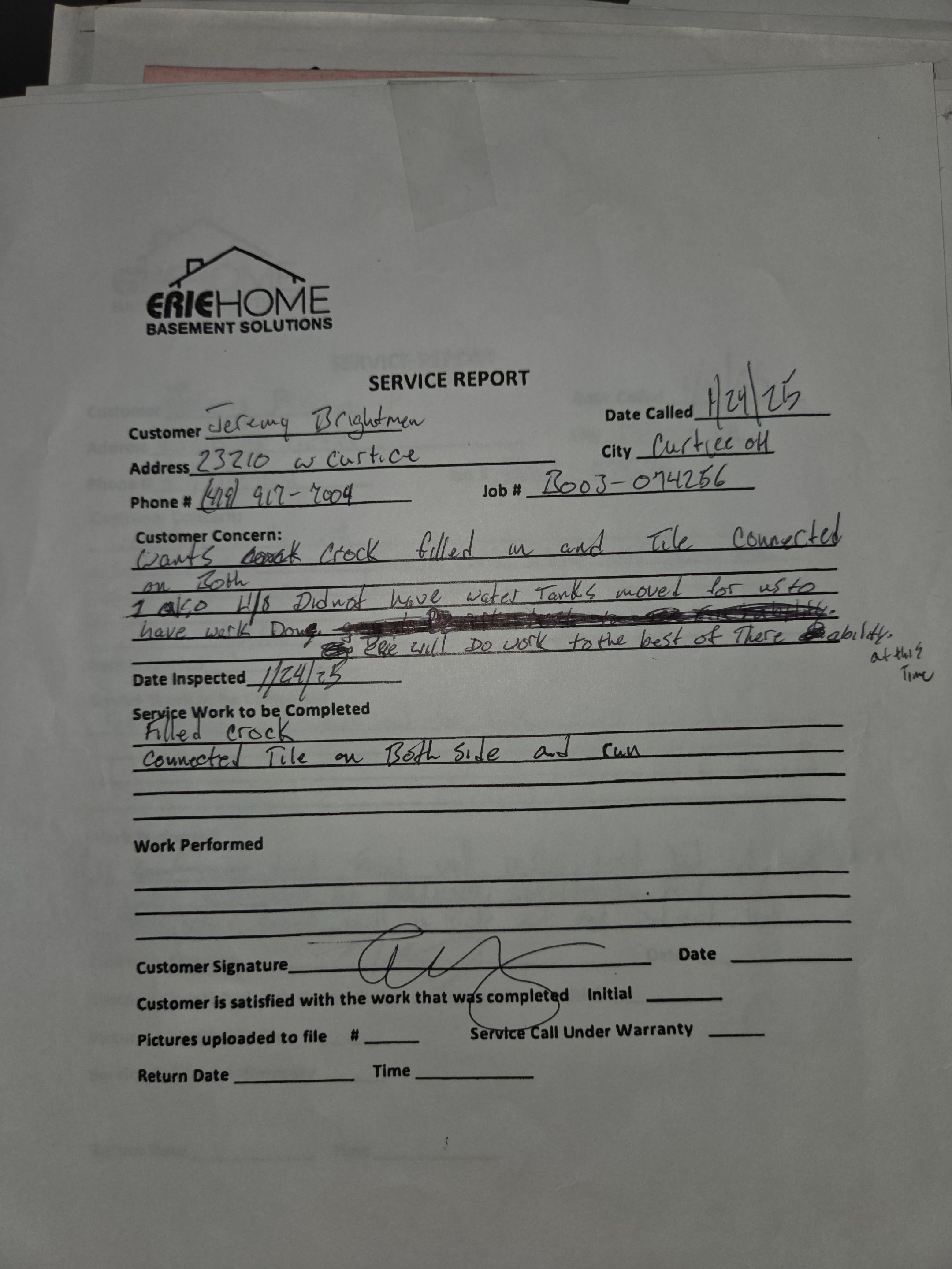 Brightman Investigation by Erie Home