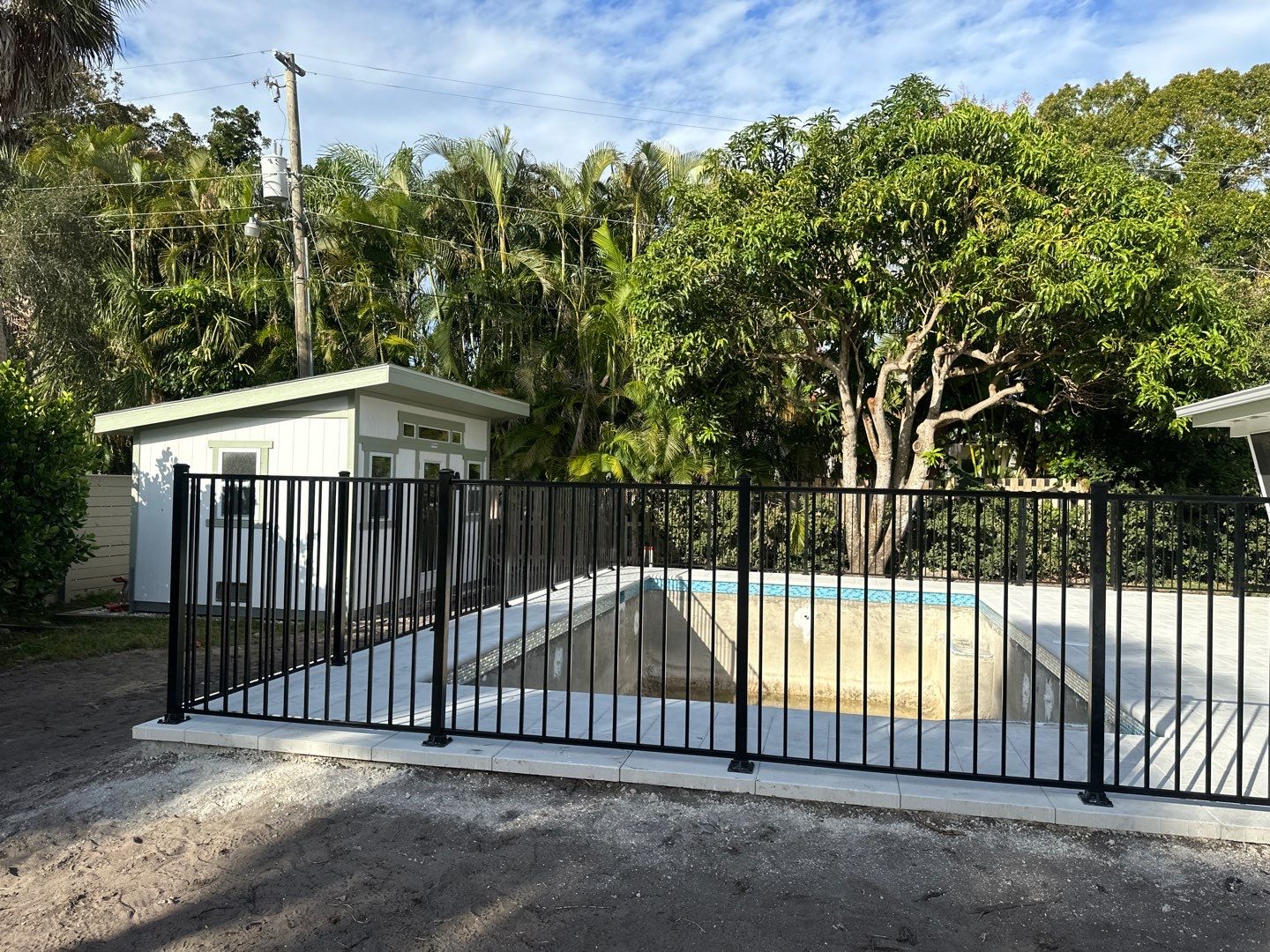 Aluminum Fence Installation using Black 3 Rail Aluminum Fence by Asap fence and gates, LLC