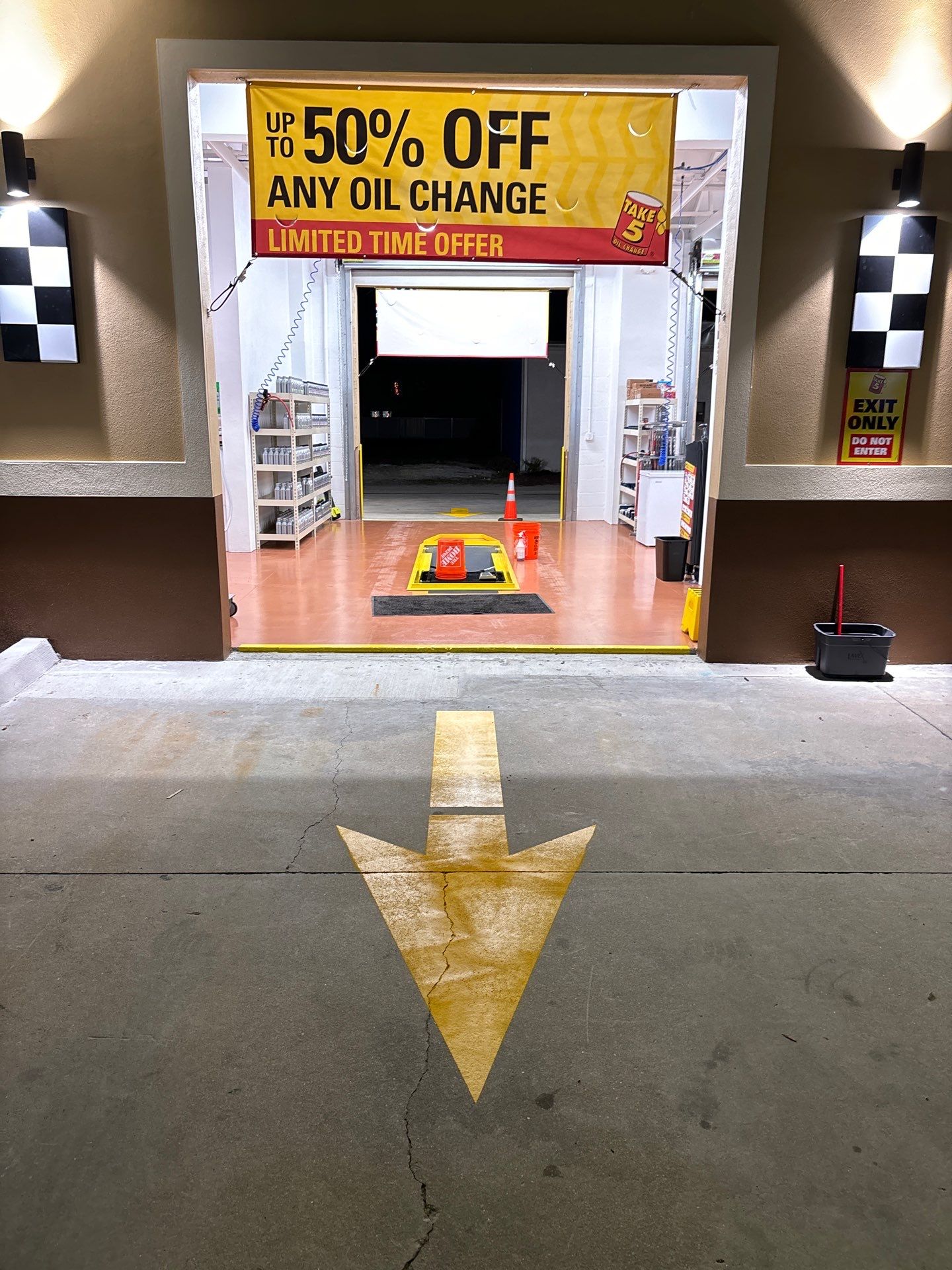 New Layout Line Striping at Take 5 Oil Change by Everline Coatings & Services - Southwest FL