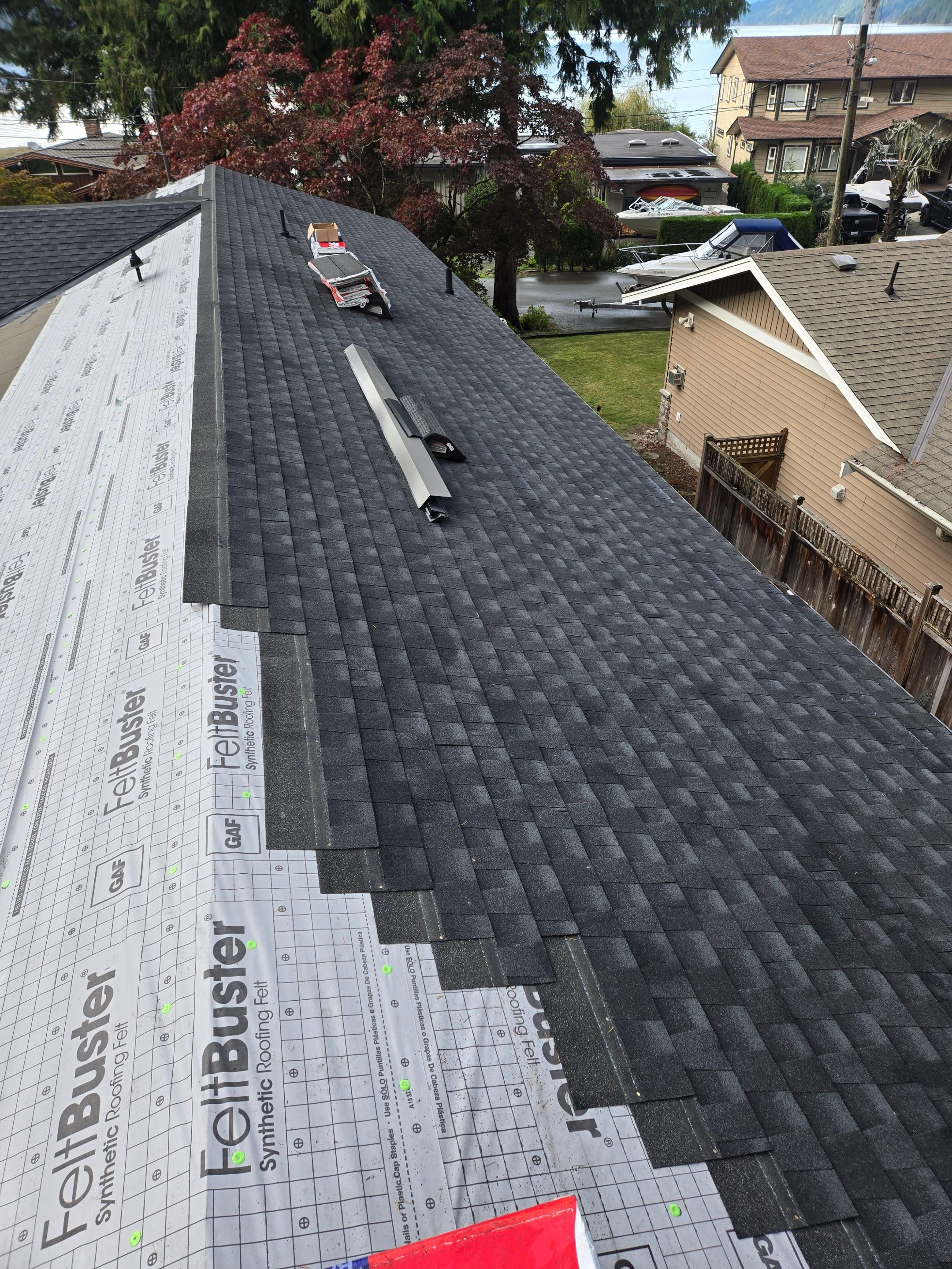 Residential Reroof Shingle - Charcoal by Top Notch Roofing Inc