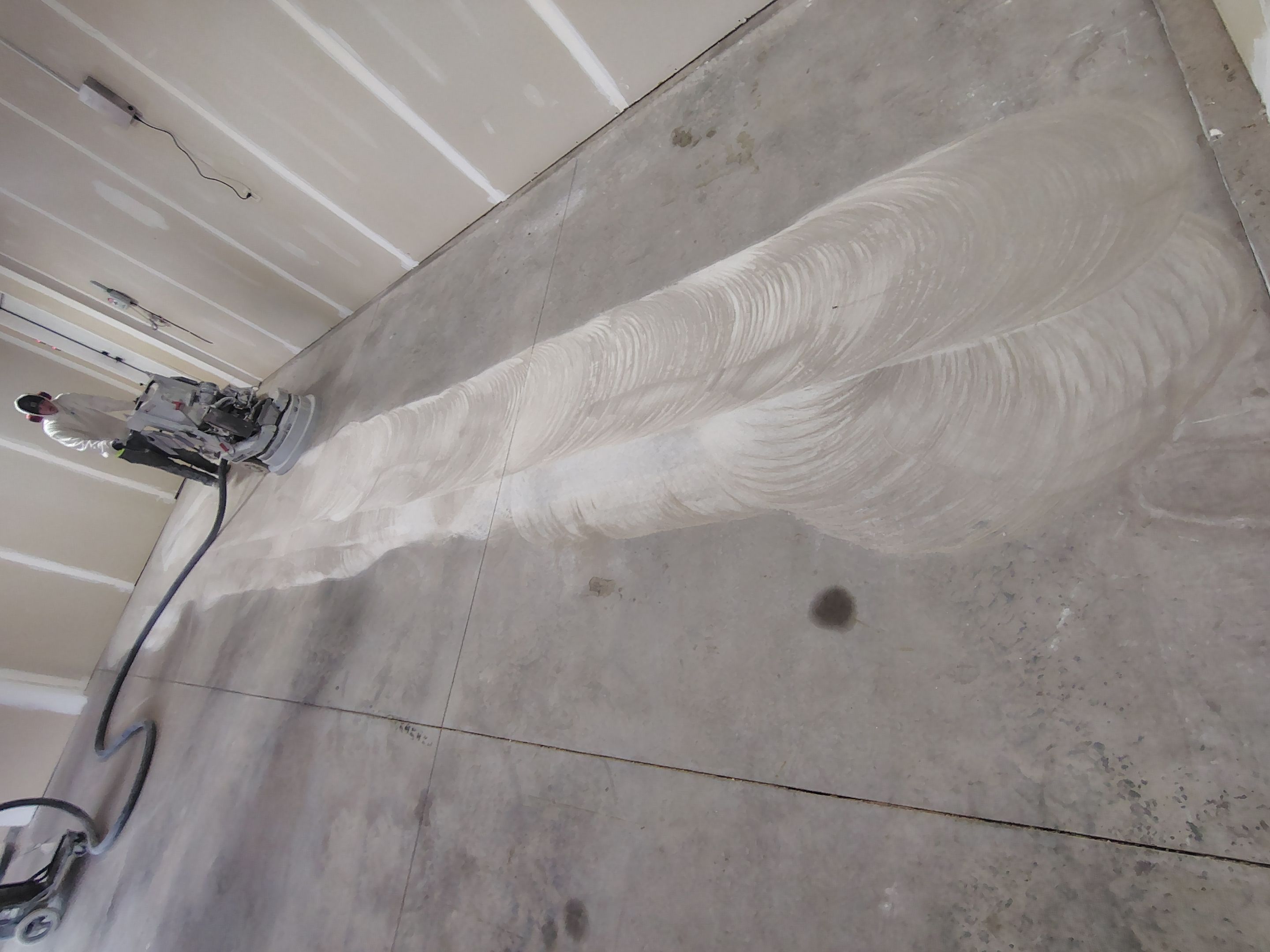 Epoxy Garage Floor Coating with Decorative Flake in Harrisburg by Select Painting, Coatings & Garage Cabinets