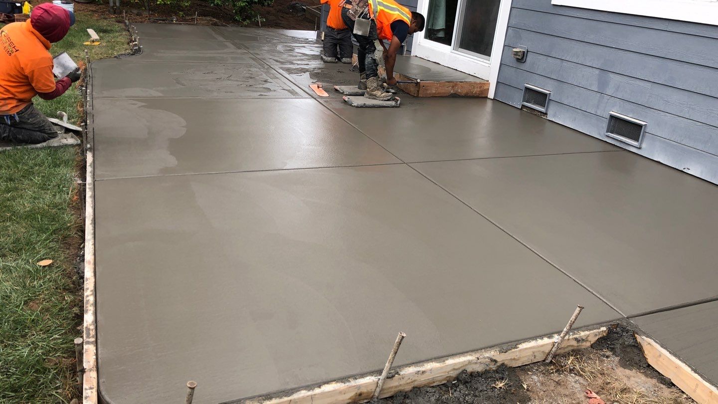  Amy | Stamped Finish Patio, Concrete Project by Jireh Asphalt & Concrete Inc 