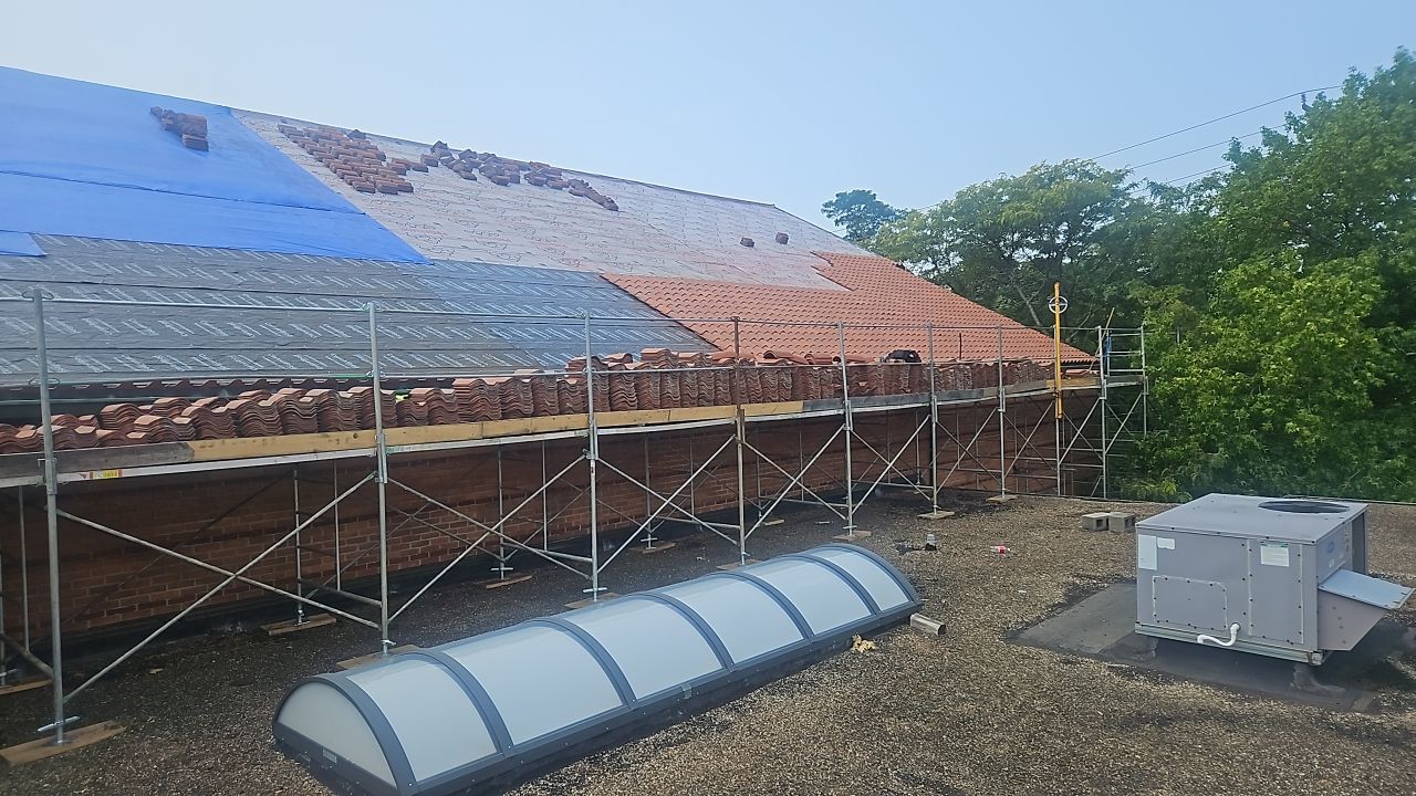 Commercial Roofing using  Ludowici Spanish 18 Clay Tile by Absolute Roofing and Construction