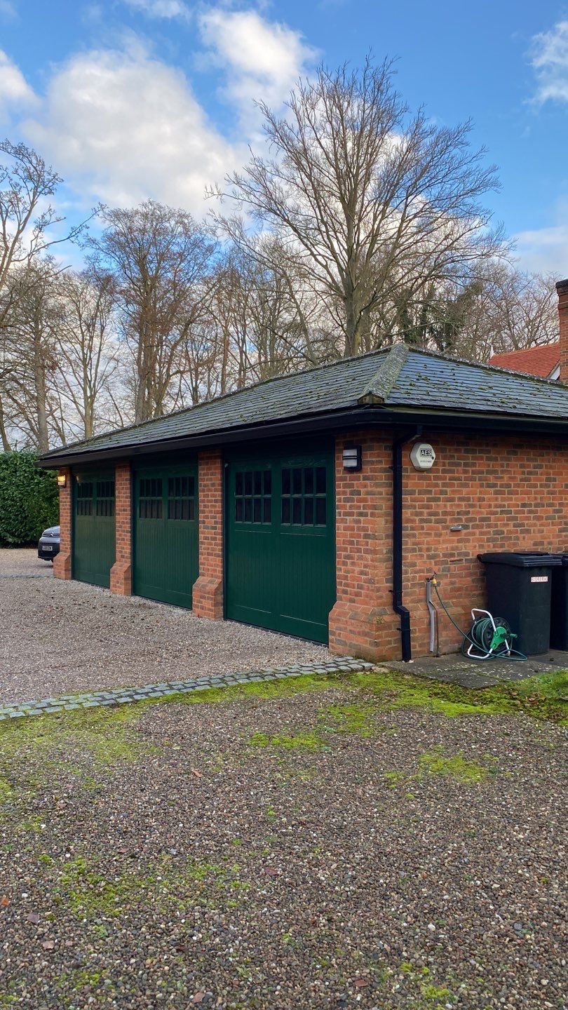 Garages Roof Cleaning using Honda 15lpm Low Pressure Washing Machine by Ges Exterior Cleaning ltd