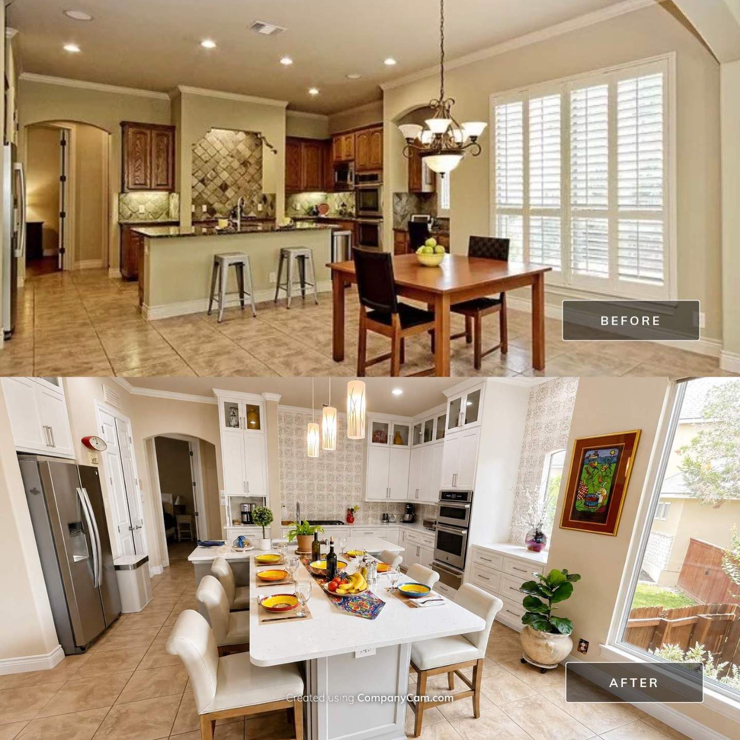 Rogers Ranch Kitchen Remodel | Reoriented Island & Custom White Cabinetry by Legacy Bath and Kitchen 