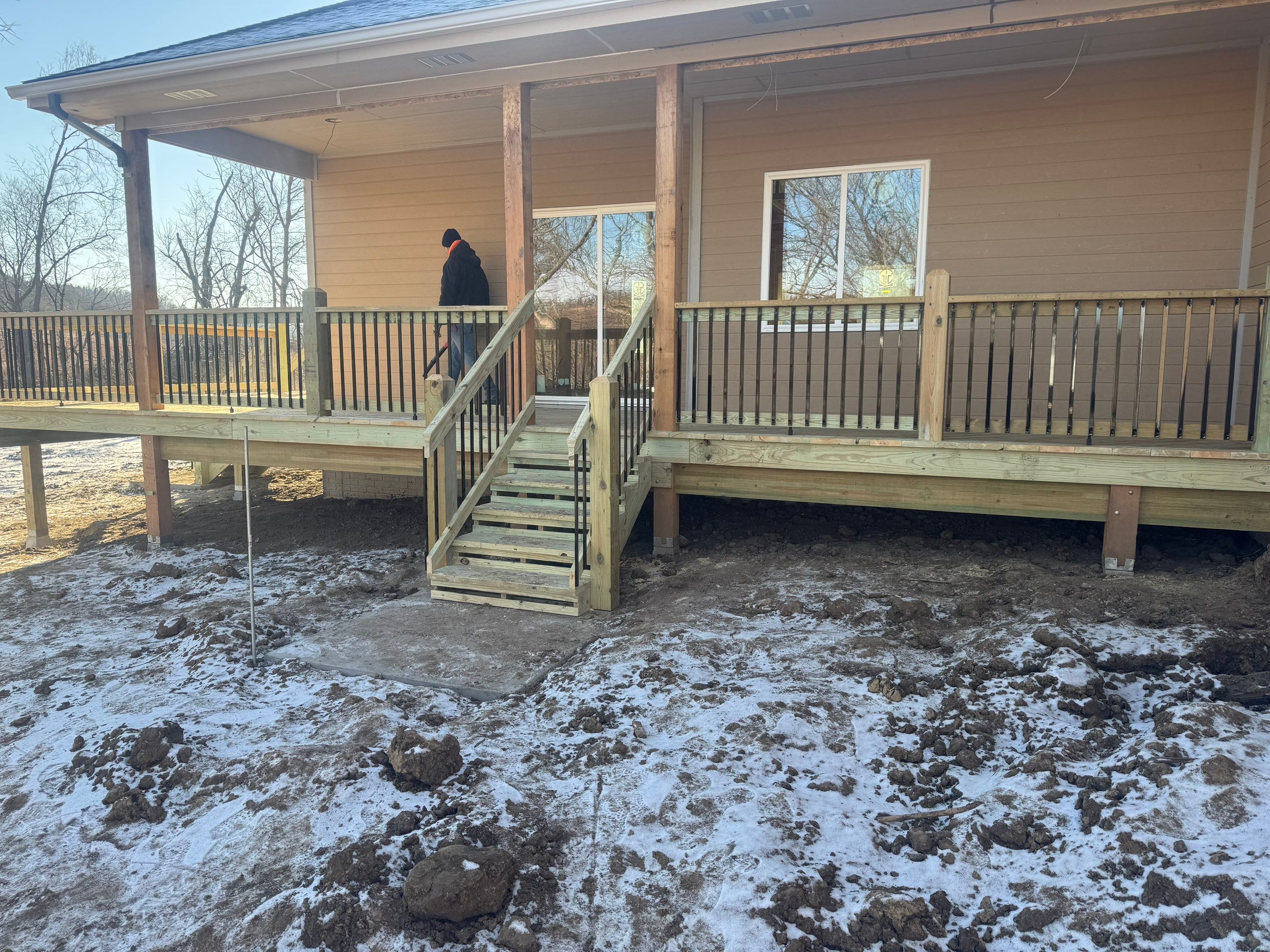 Treated wrap around deck by EAGLE EYE ENTERPRISES
