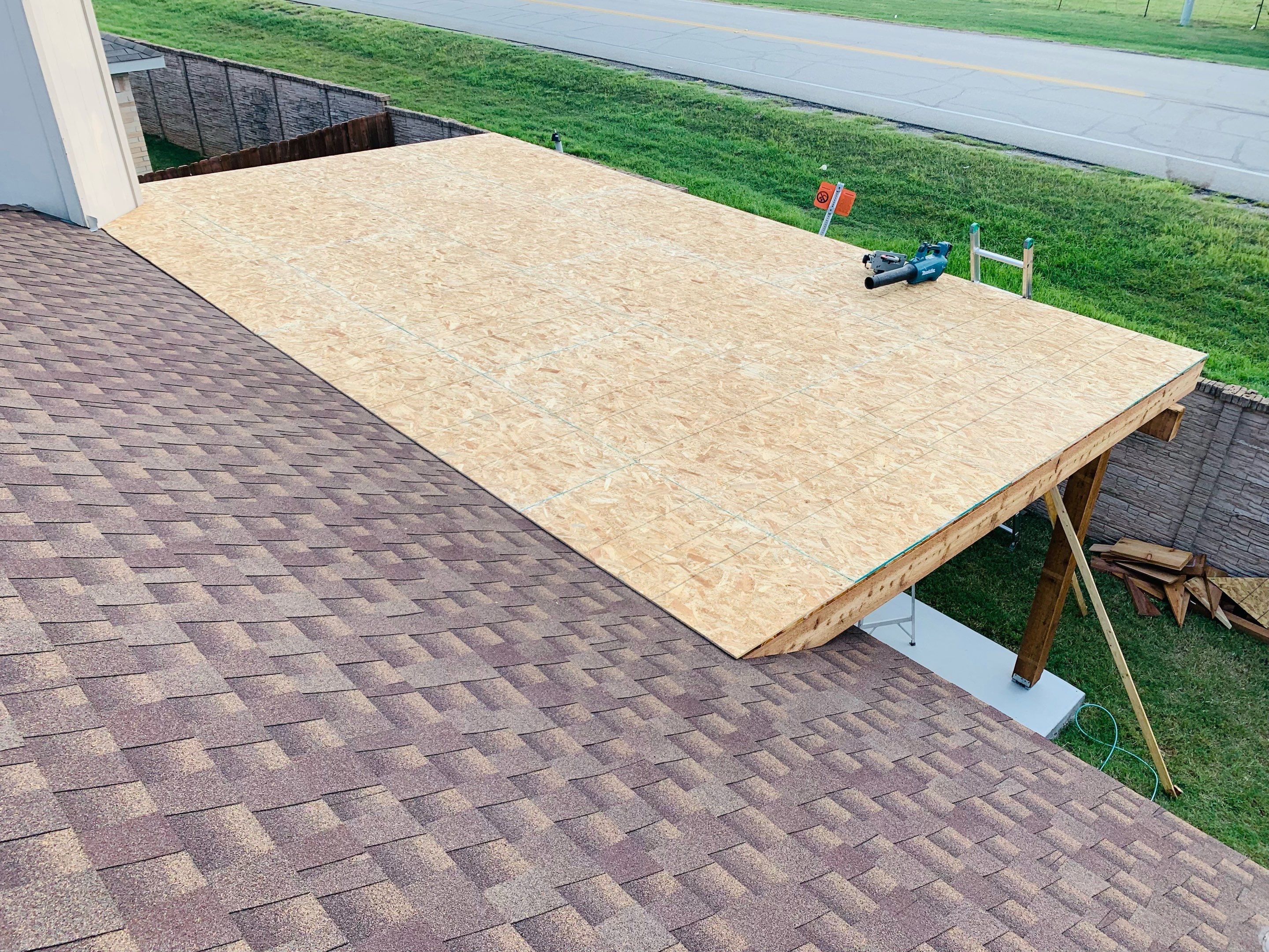 New Patio Addition for a current Client by First United Roofing & Construction