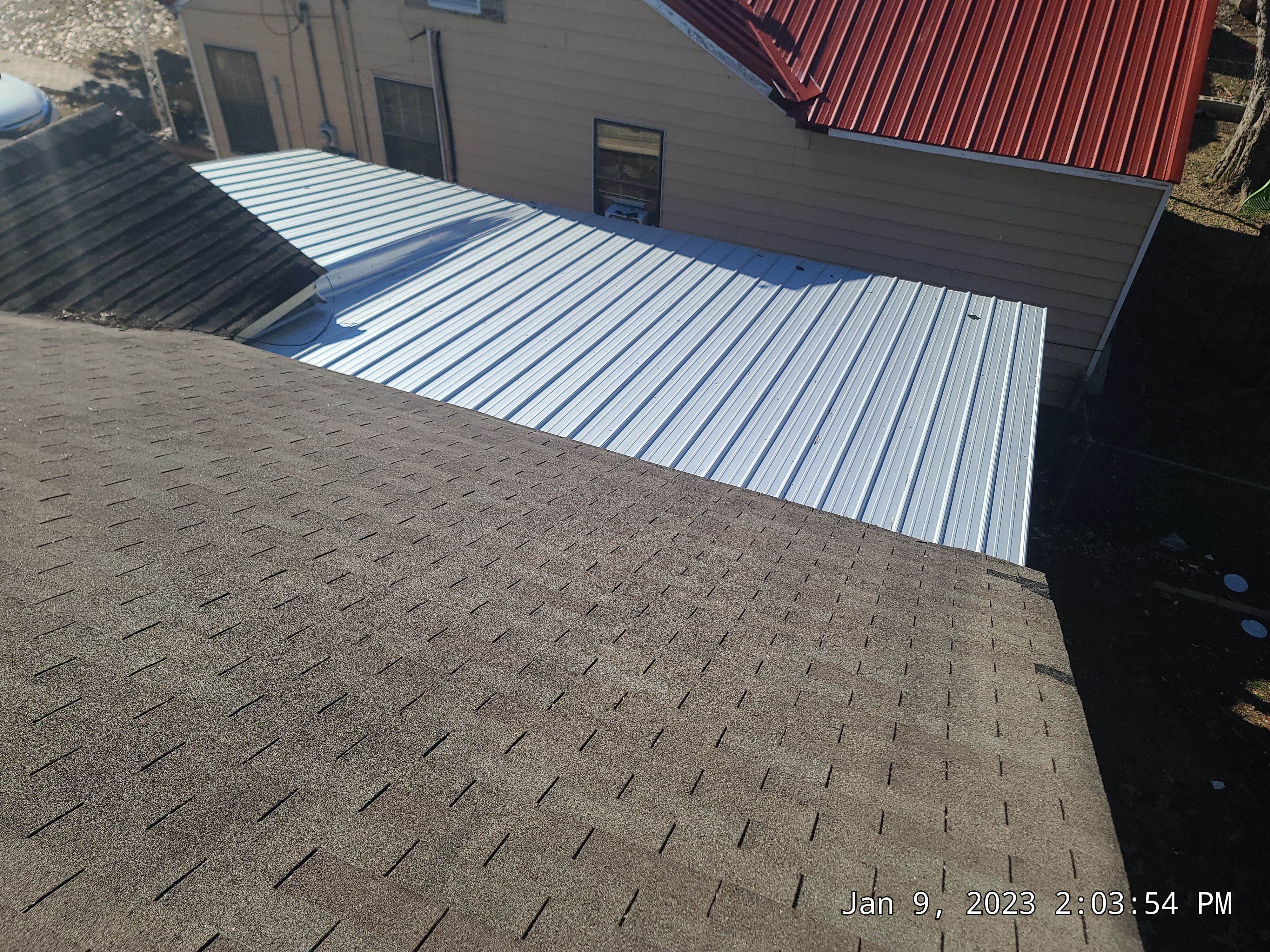 Residential Roofing Installation using 29 gauge metal by Hostetler Roofing