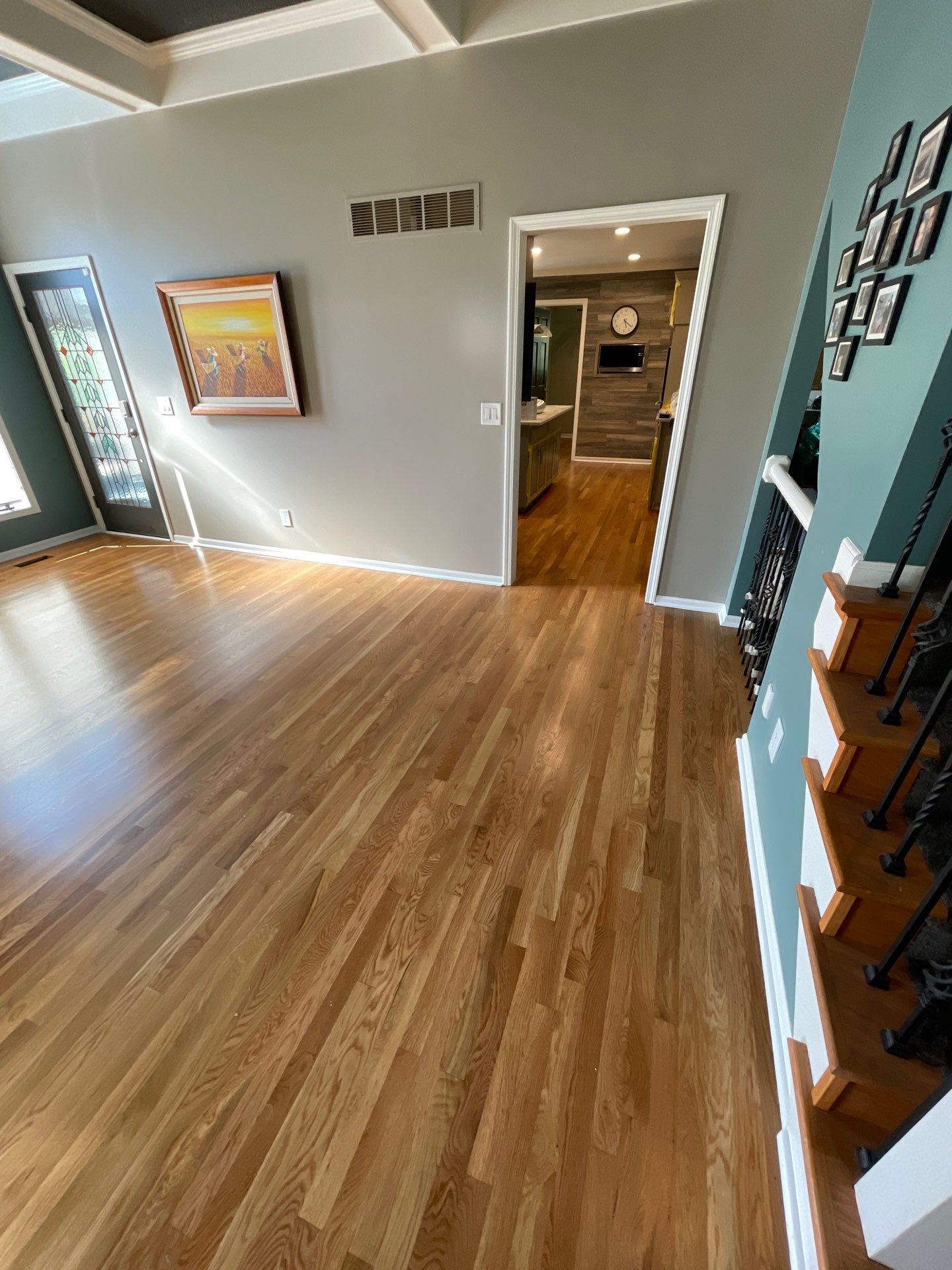 Parkville Hardwood Flooring Renovation Including Custom Parquet Installation by Rippnfinish