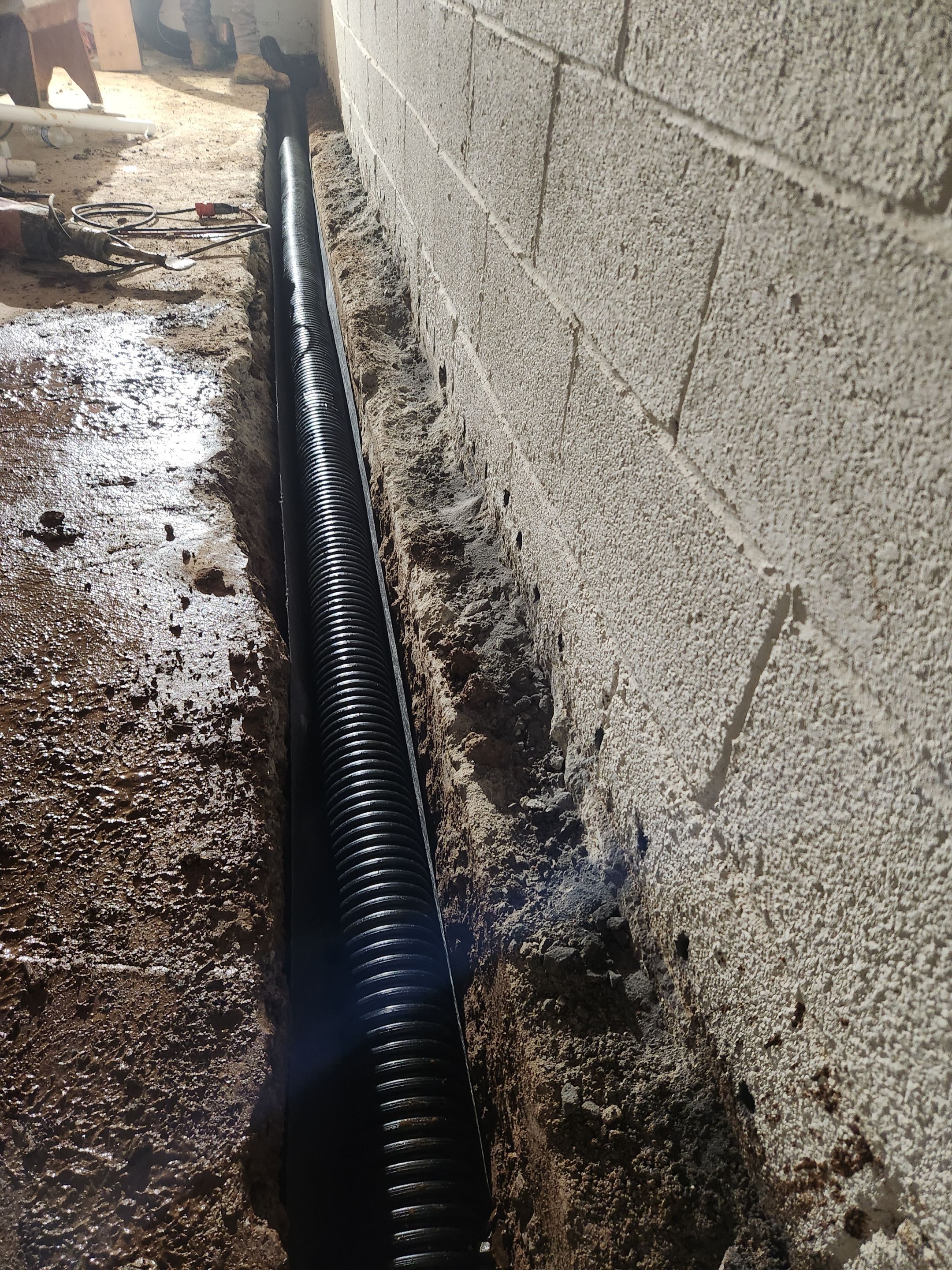 Interior French Drain in Pine Brook NJ by Pure Service Pro, LLC 