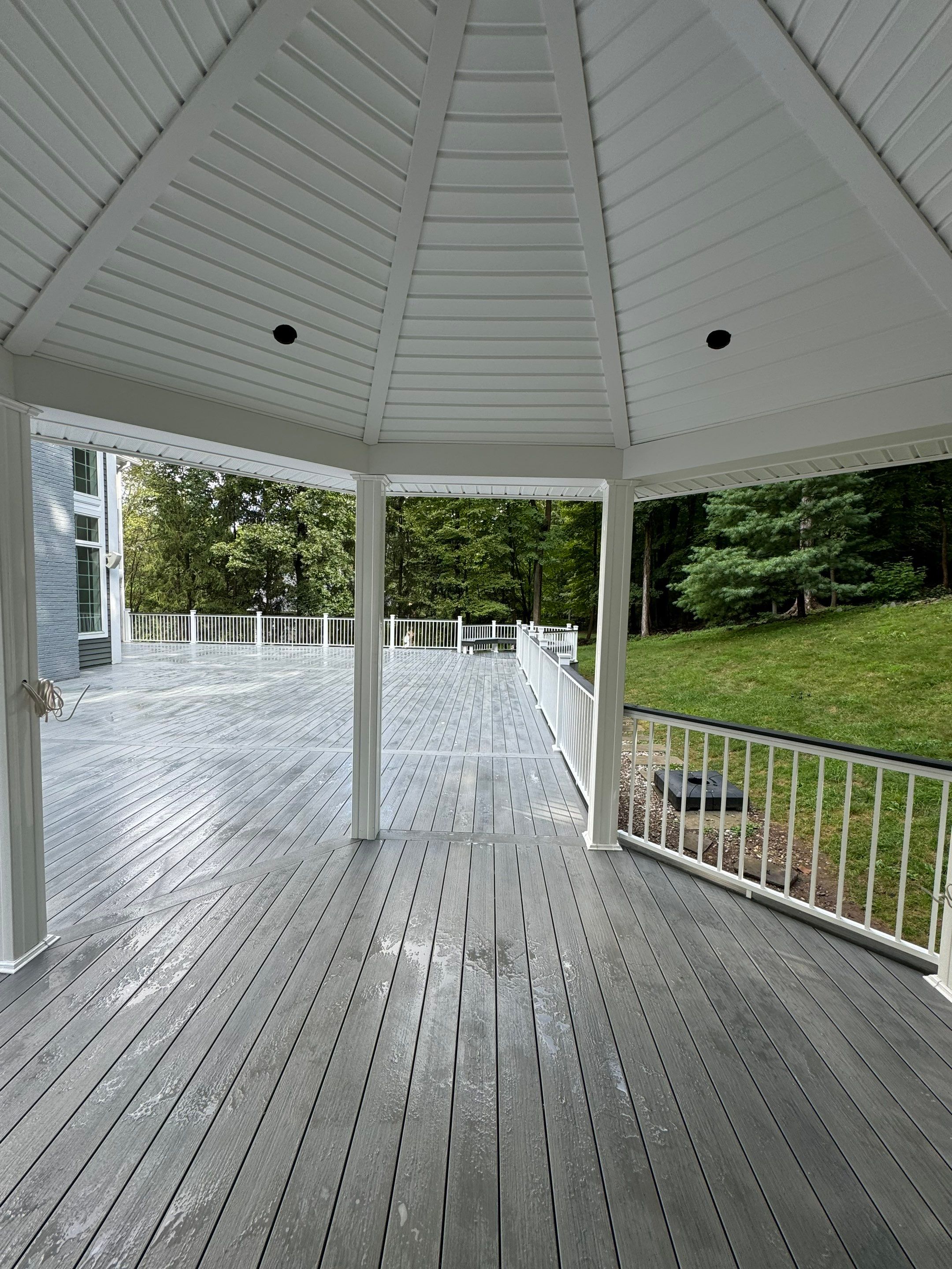 Deck Resurface with Gazebo and Bench by deck guardian