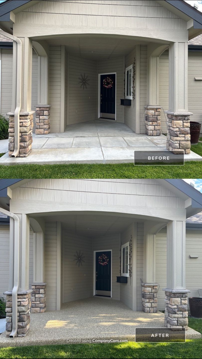 Beautiful Front Stoop Transformation for Kay by Mr. Mudd Concrete