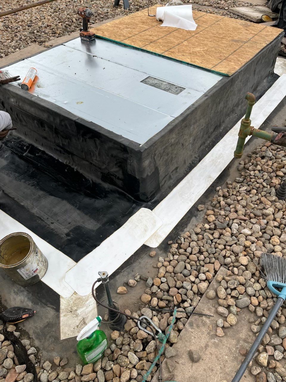 Bentley Denver Commercial Roofing Repair and HVAC Curb Flashing in Lone Tree CO by Rhino Roofing LLC