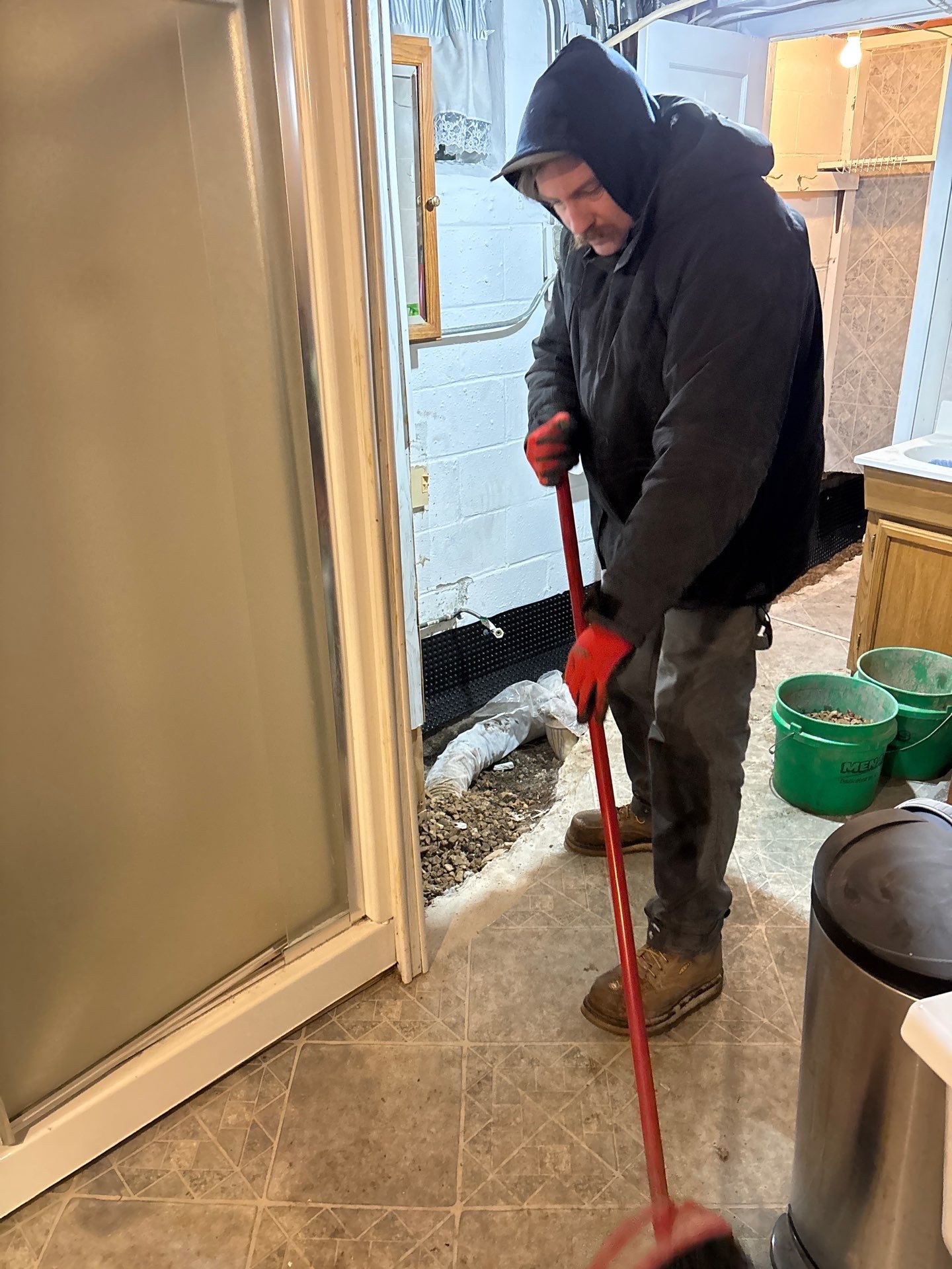 Drain Tile & a Sump Pump for our Property Management Partner by Waterproofing Northeast