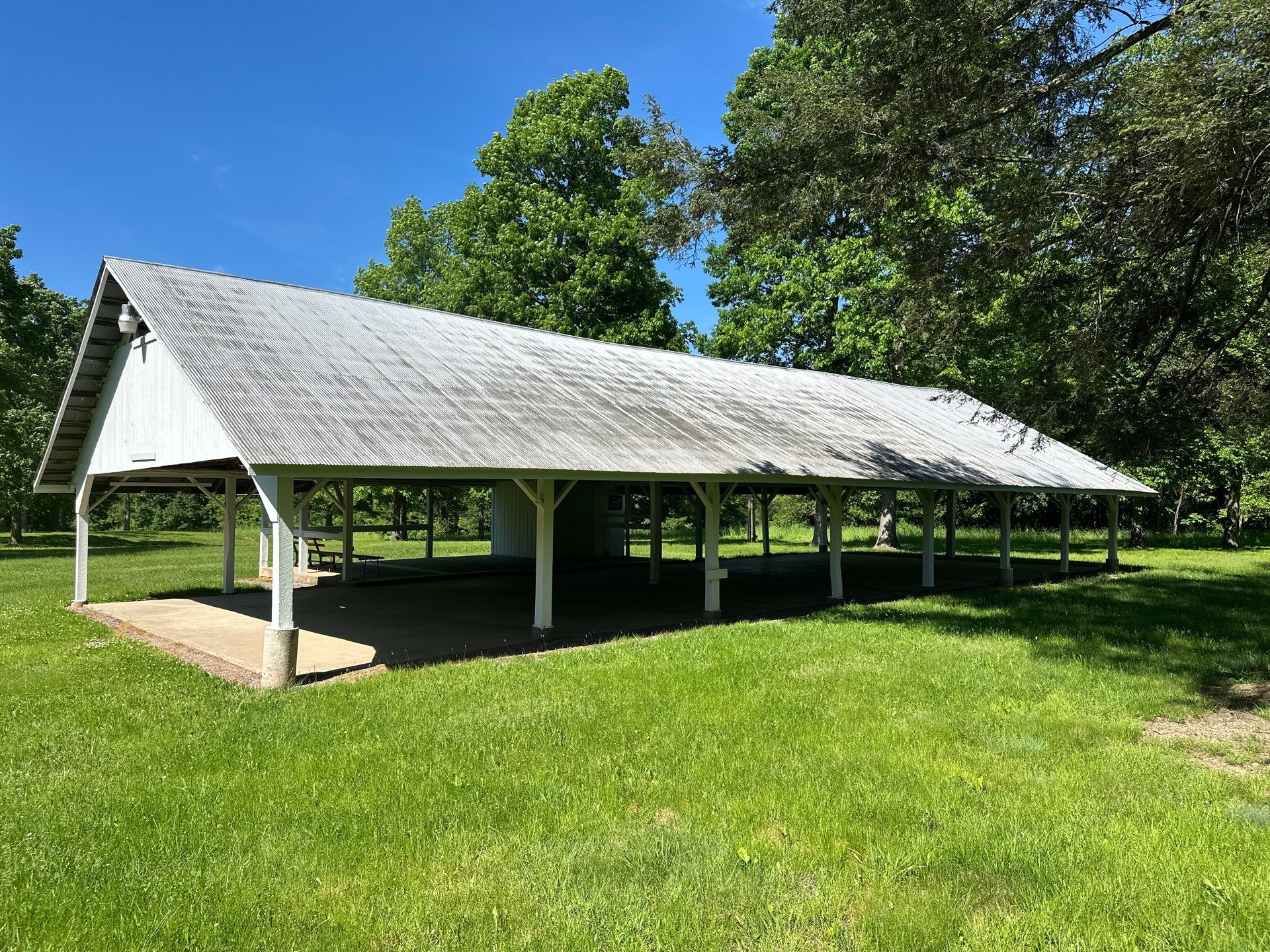 Custom Open-Air Pavilion with Metal Roof in Enders by Esh Builders