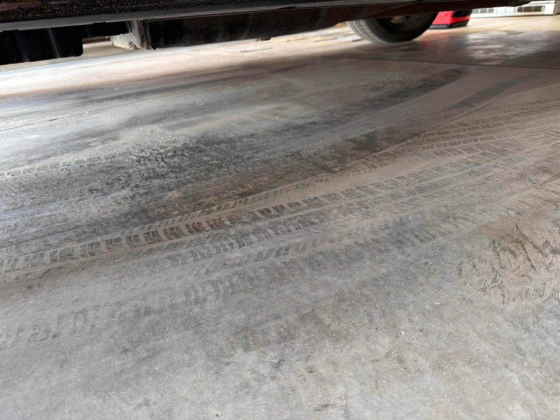 Epoxy Garage Floor Coating with Decorative Flake in Harrisburg by Select Painting, Coatings & Garage Cabinets