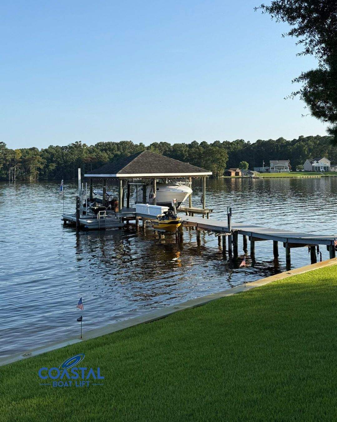 Golden JS-1500R PWC Lift Installation | Eastern NC by Coastal Boat Lift Repair LLC