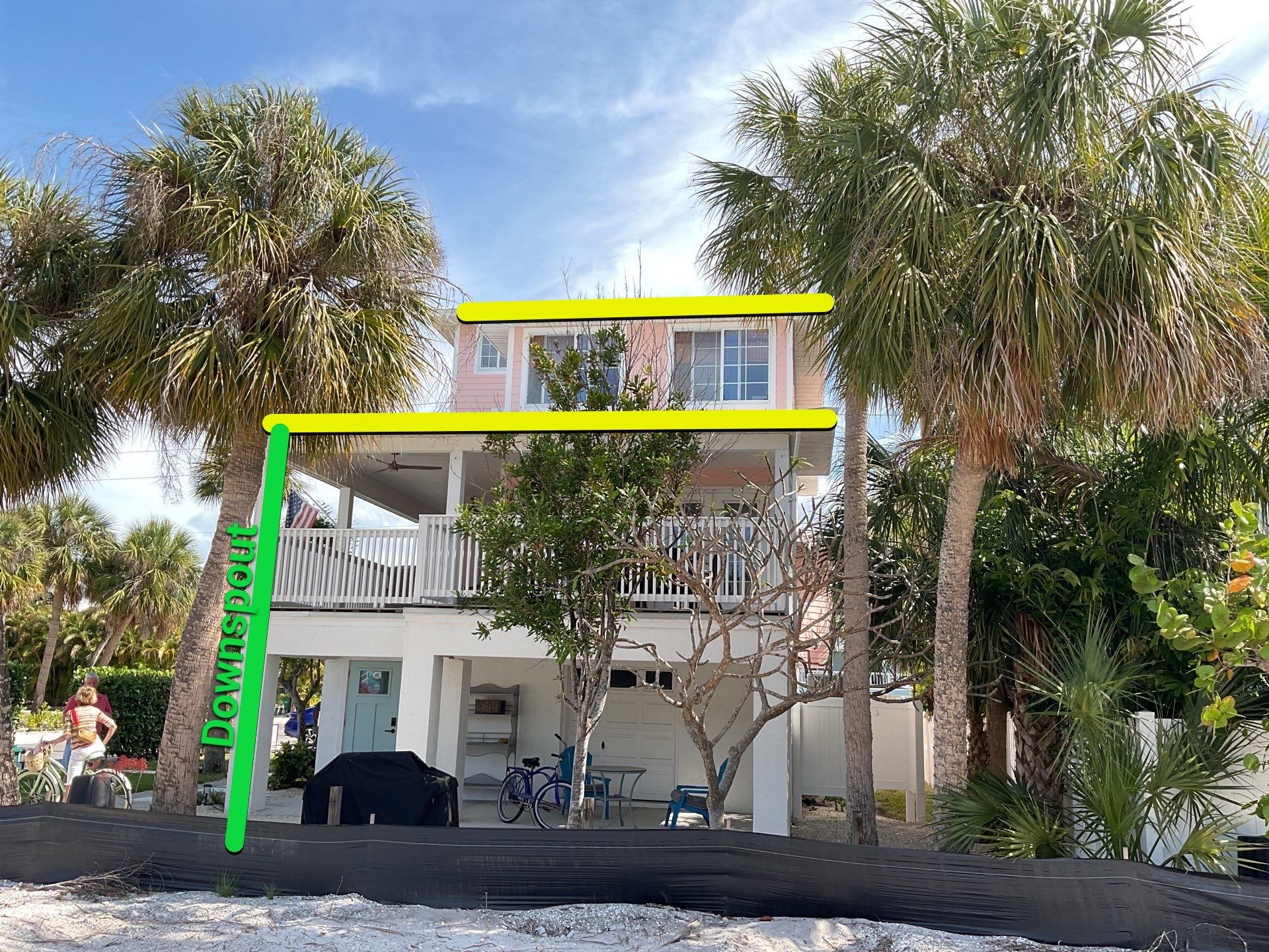 Downspout Extension Project in Anna Maria by Gutter Professors