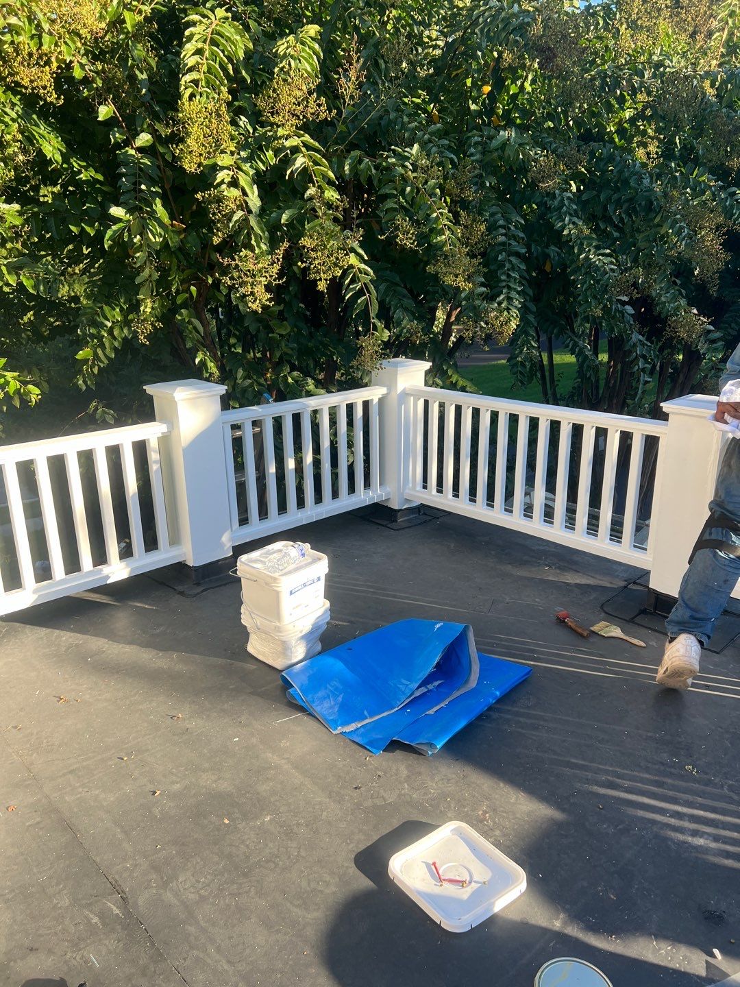 McLean - Residential Flat Roof Replacement with Carlisle Syntec EPDM by RM Banning, Inc.