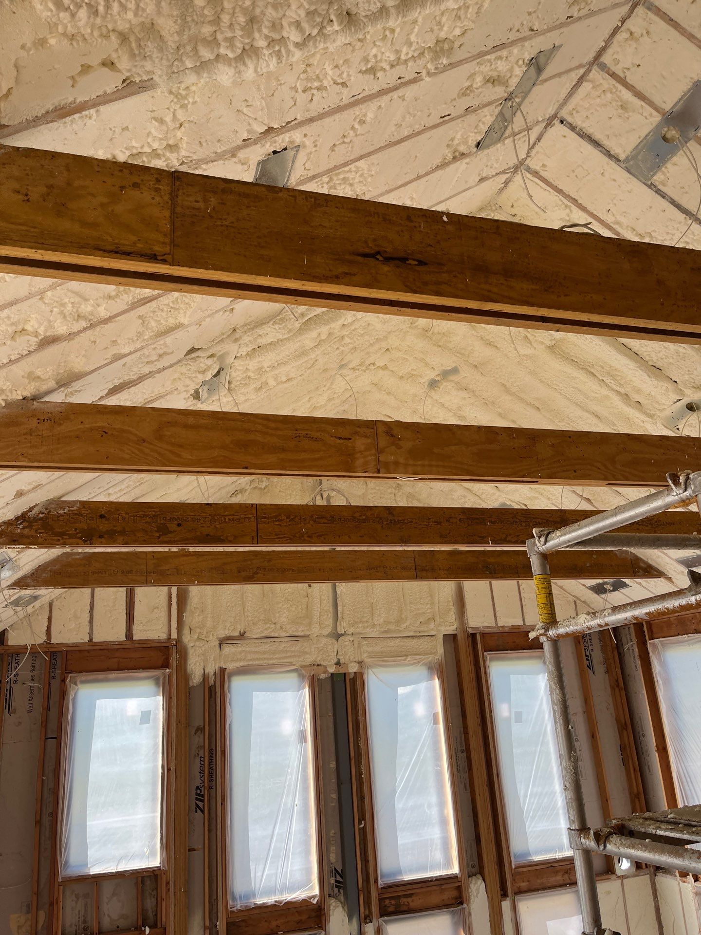 New Home Construction using open cell spray foam by NYS Foam & Energy