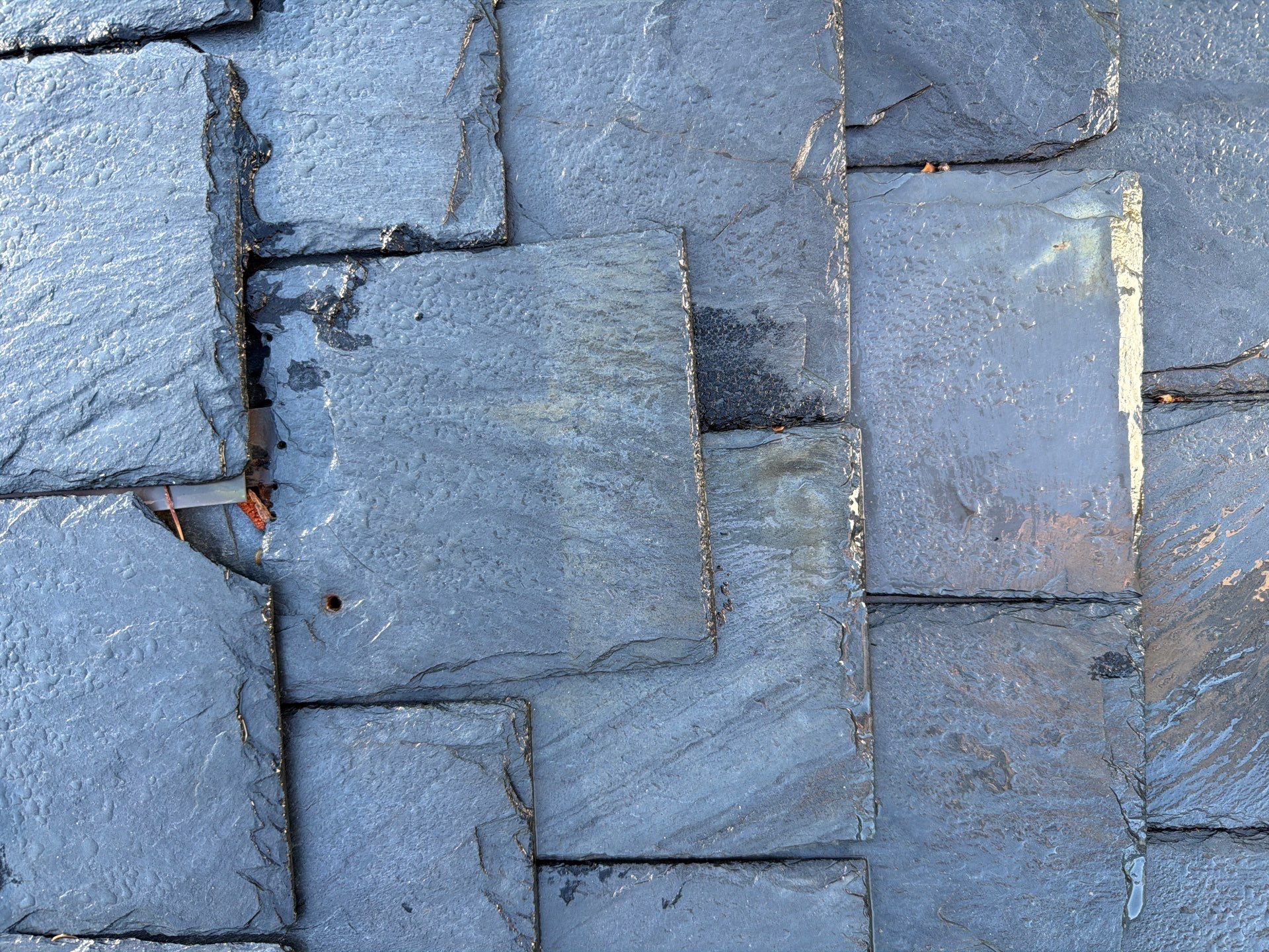 Historical Slate Roof Repair and Chimney Flashing Restoration in West Point by Cade Construction