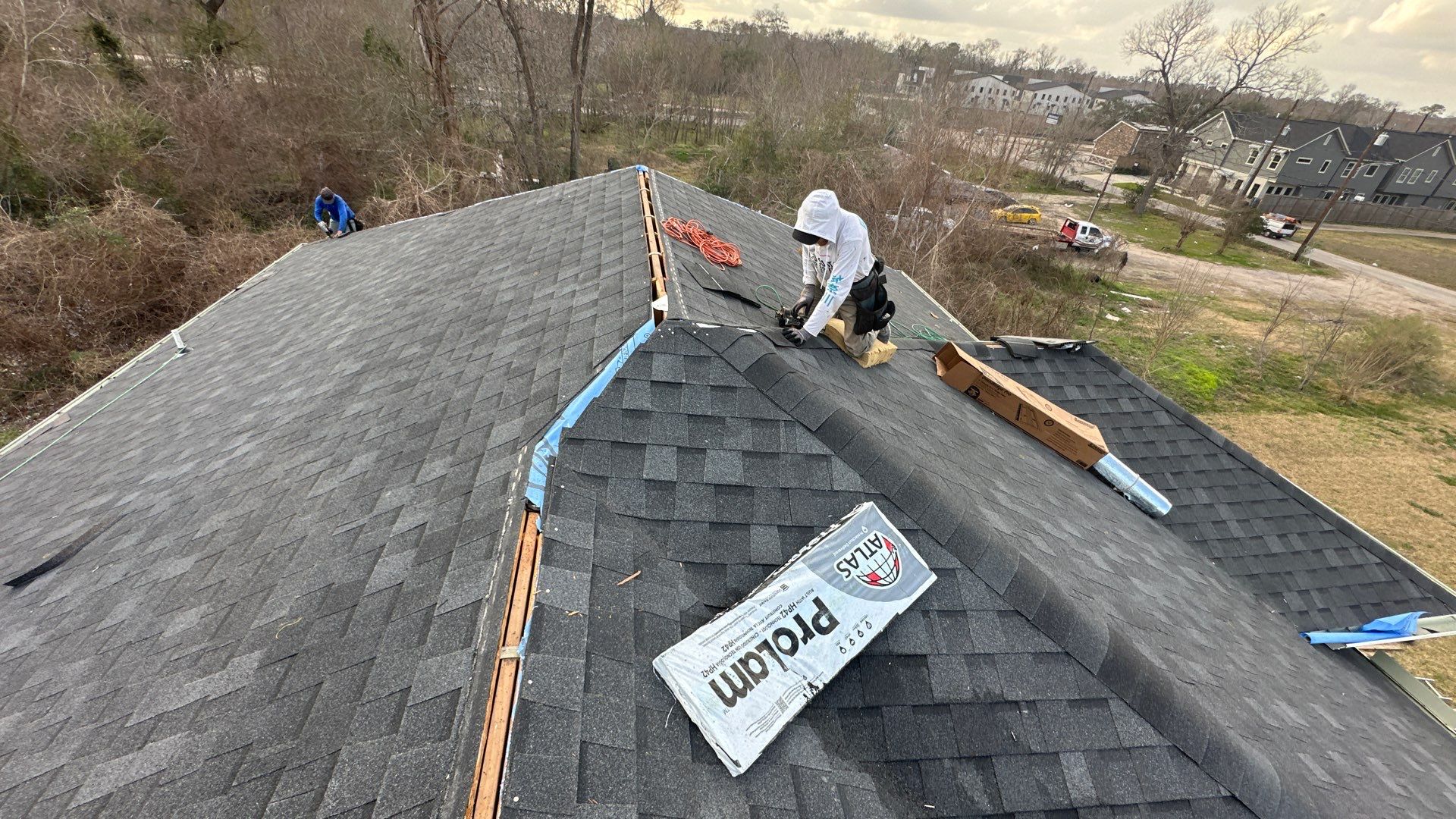 Storm-Damaged Roof Rebuilt, Deck Repairs Included — Houston, TX by PL Roofing & SB Roofing, LLC.