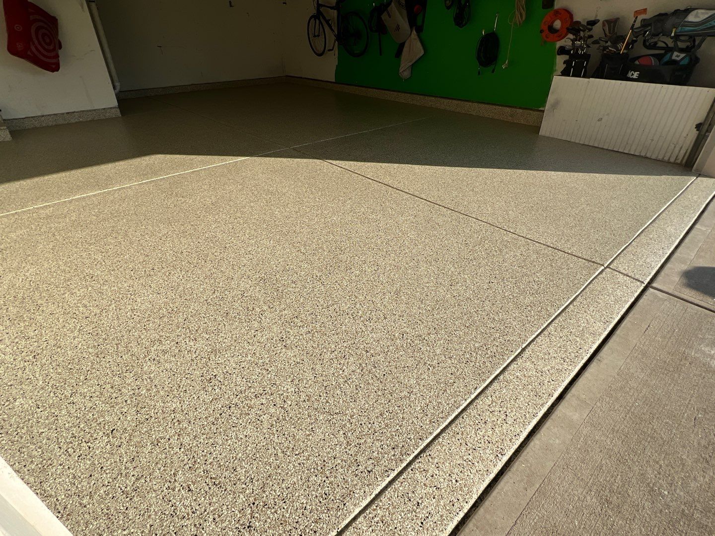 Garage Floor using Driftwood by Your1DayFloor.com