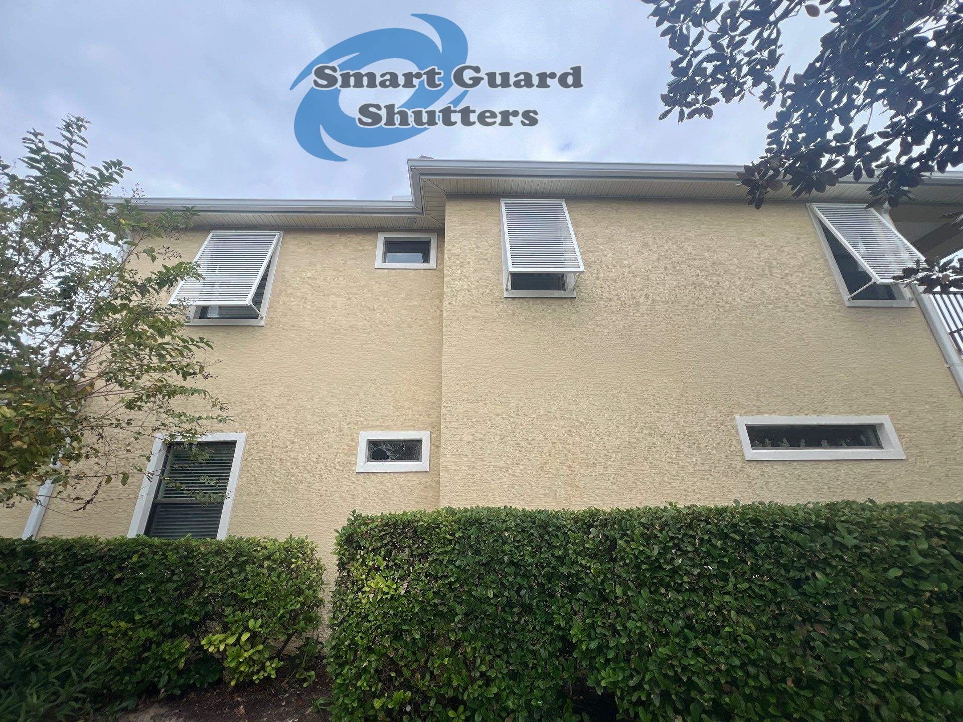 Decorative Bahamas in Traffic White  by Smart Guard Shutters