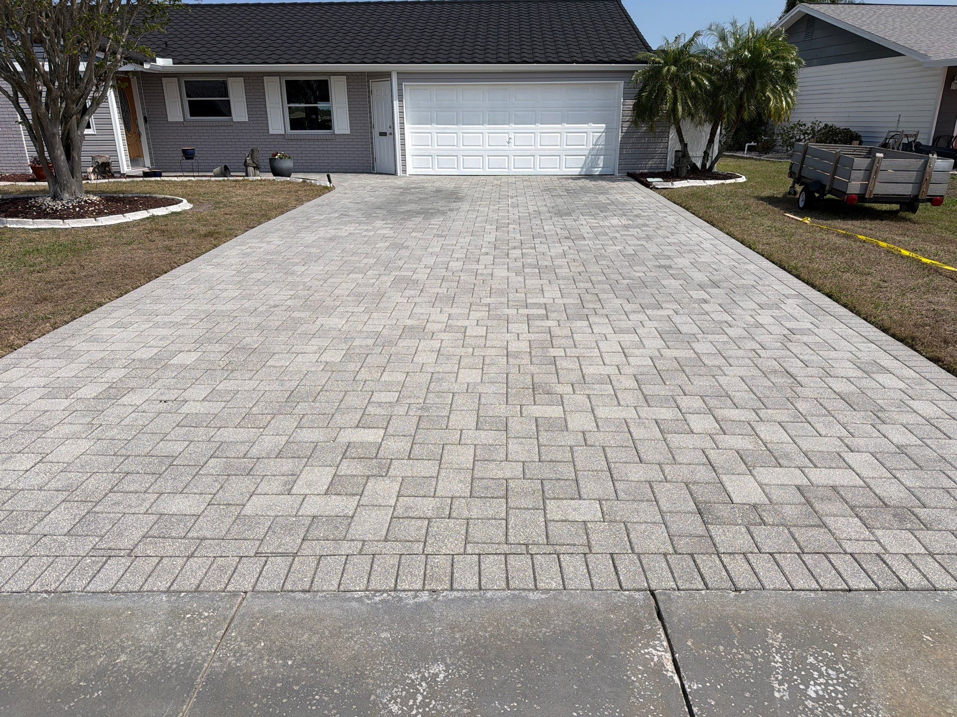 Paver Sealing and Restoration for Sun City Center Driveway by Supreme Paver Experts
